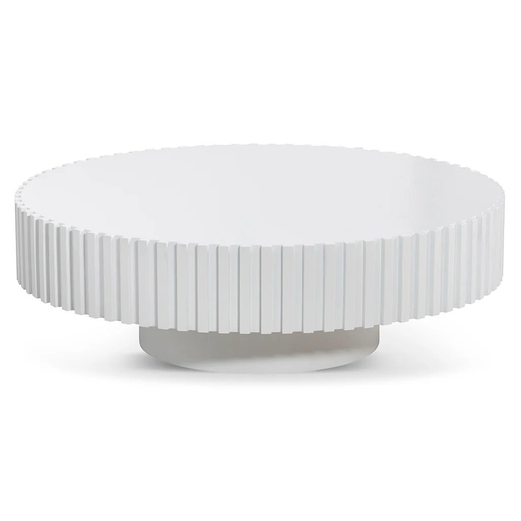 CCF6776-CN Oak Round Coffee Table - White - Image 3