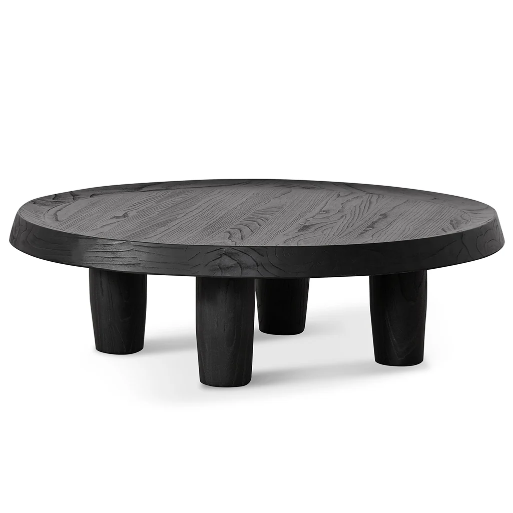 CCF6952-NI 100cm Round Coffee Table - Black - Image 2