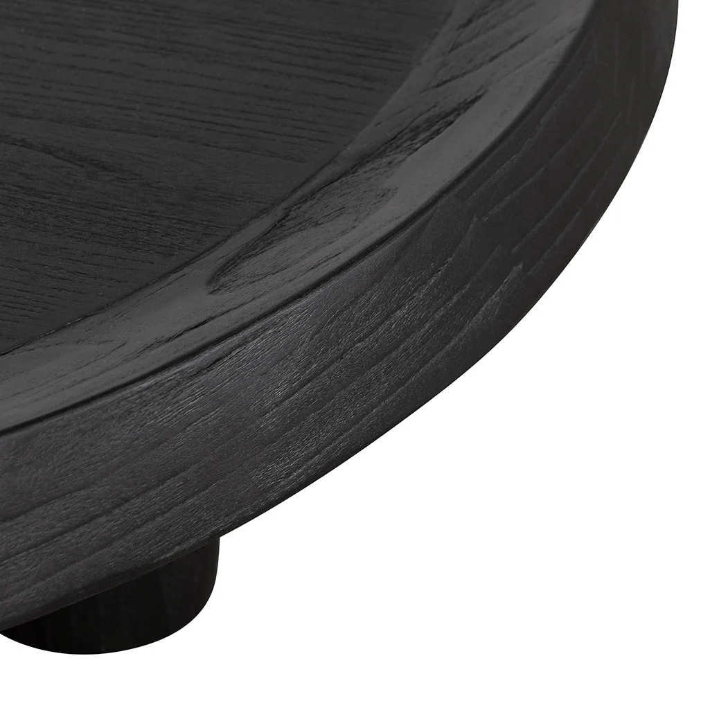 CCF6952-NI 100cm Round Coffee Table - Black - Image 8