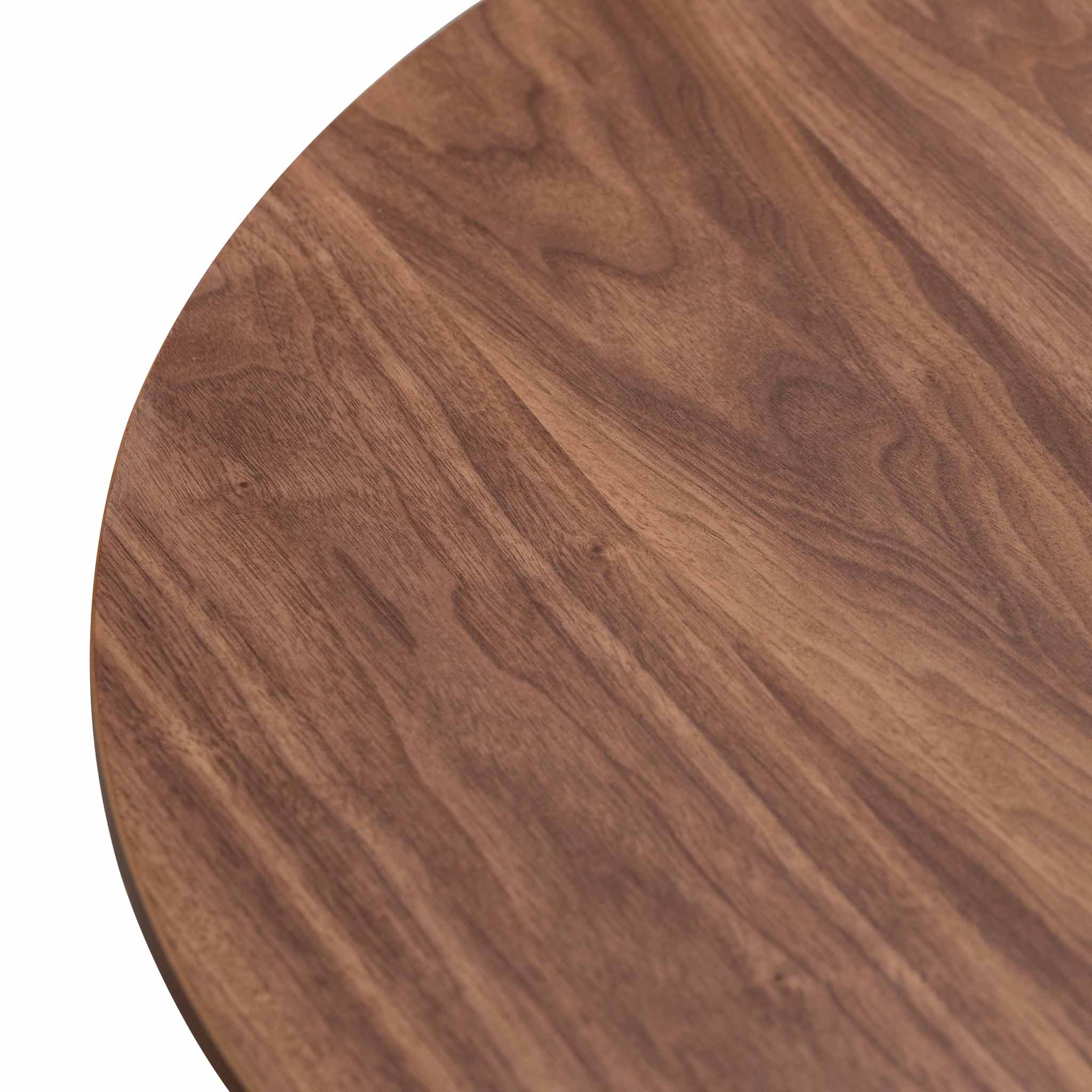 CCF8059-KD-CF8060-KD Nest of Light Walnut Coffee Table - Black Legs - Image 4