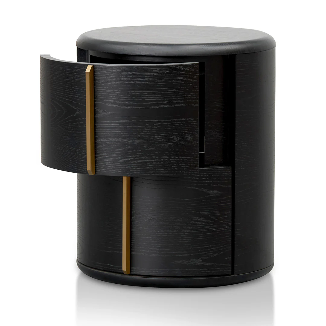 CST8204-CN 46cm Round Bedside Table - Black - Image 4