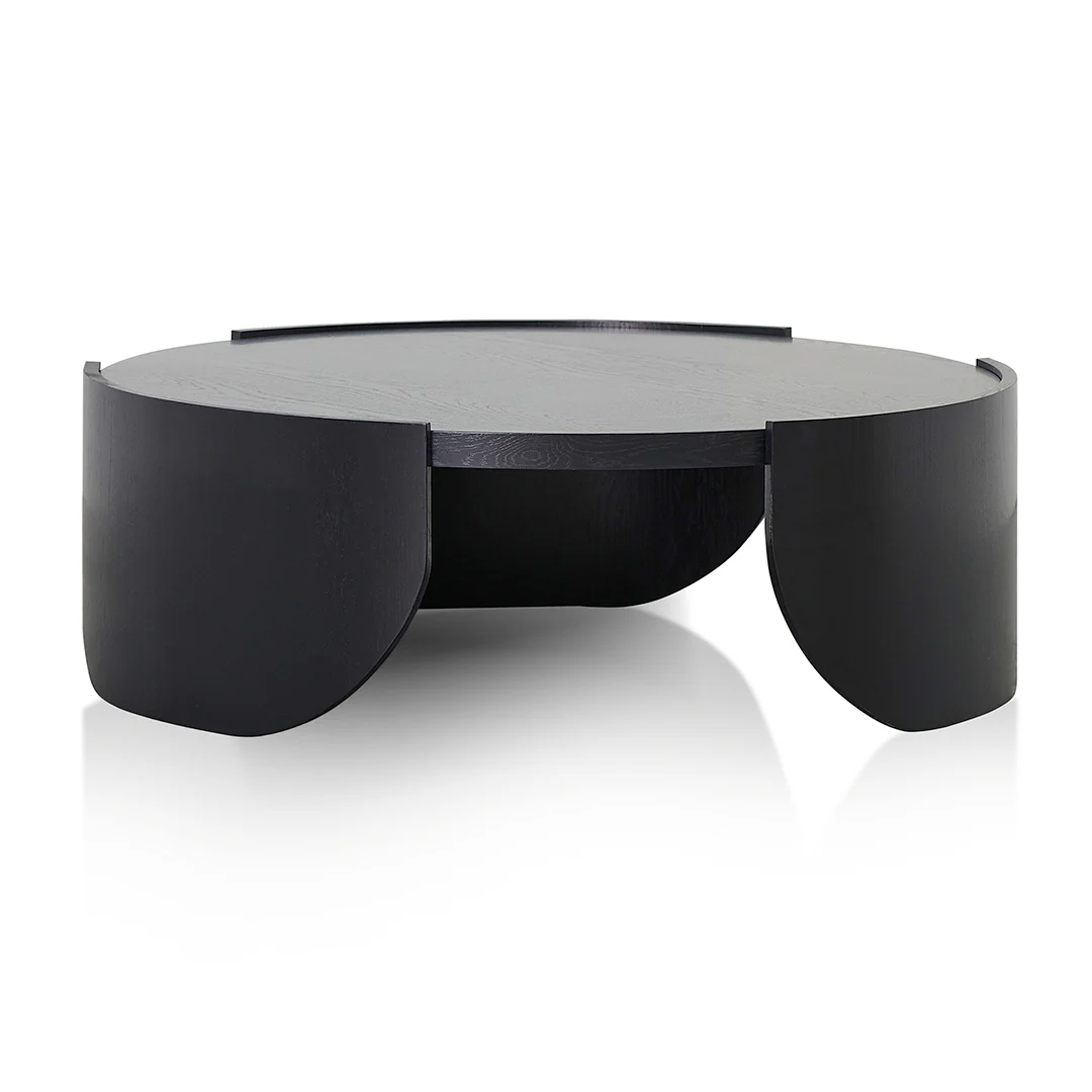 CCF8310-CN 1.1m Round Coffee Table - Black - Image 3