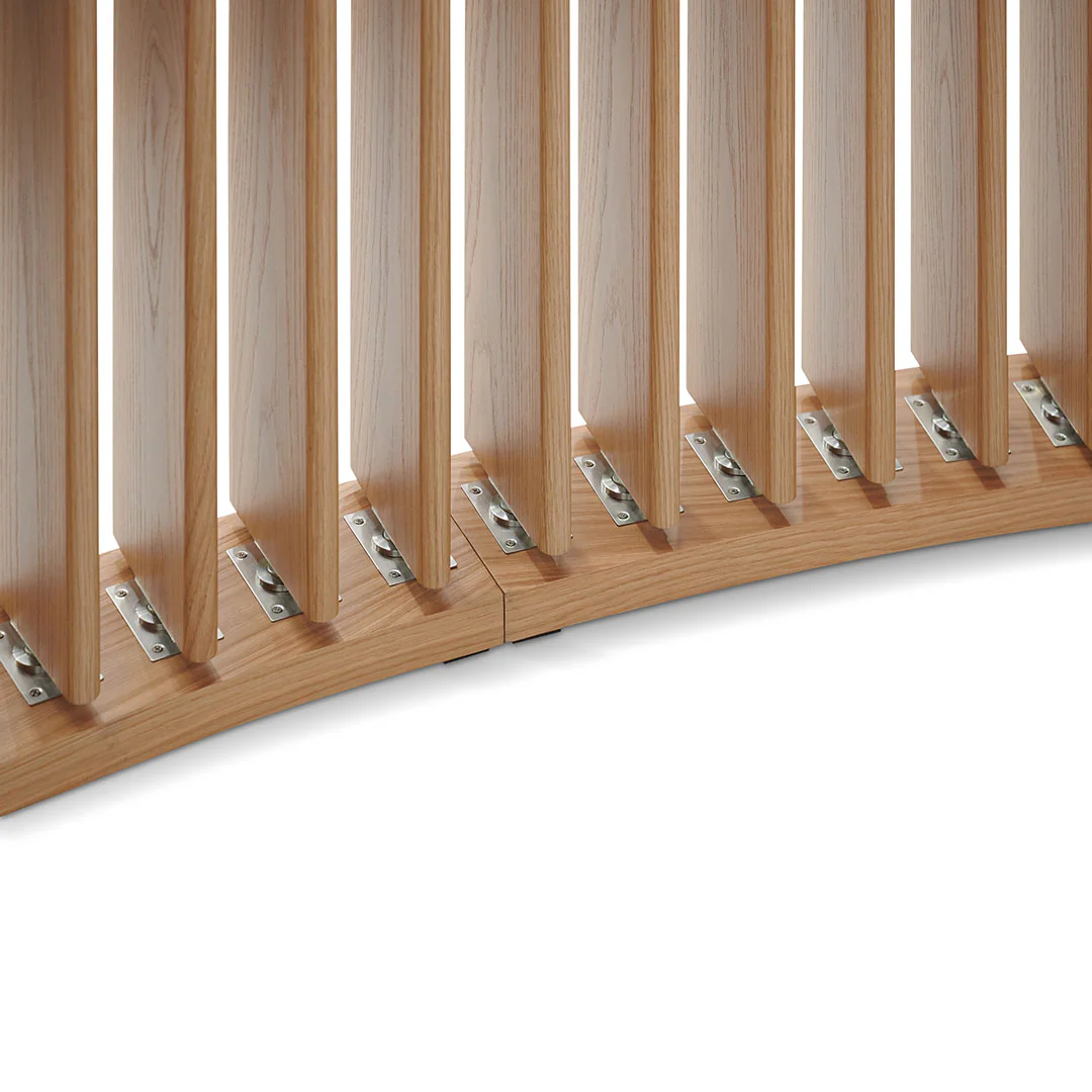 CCF8491-CN 3m Curved Wall Stand - Natural Oak - Image 8