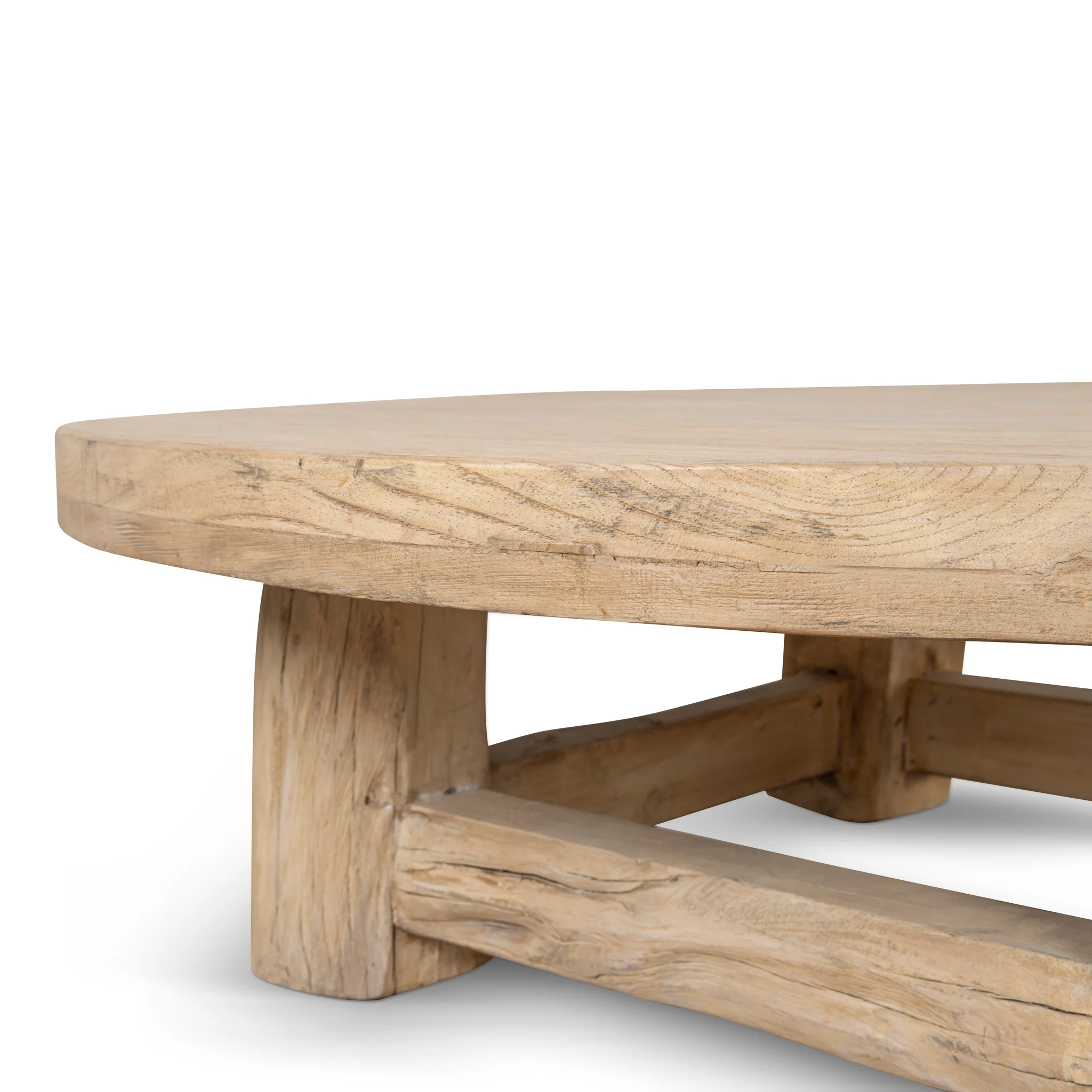 CCF8657-NA 100cm Elm Round Coffee Table - Natural - Image 6