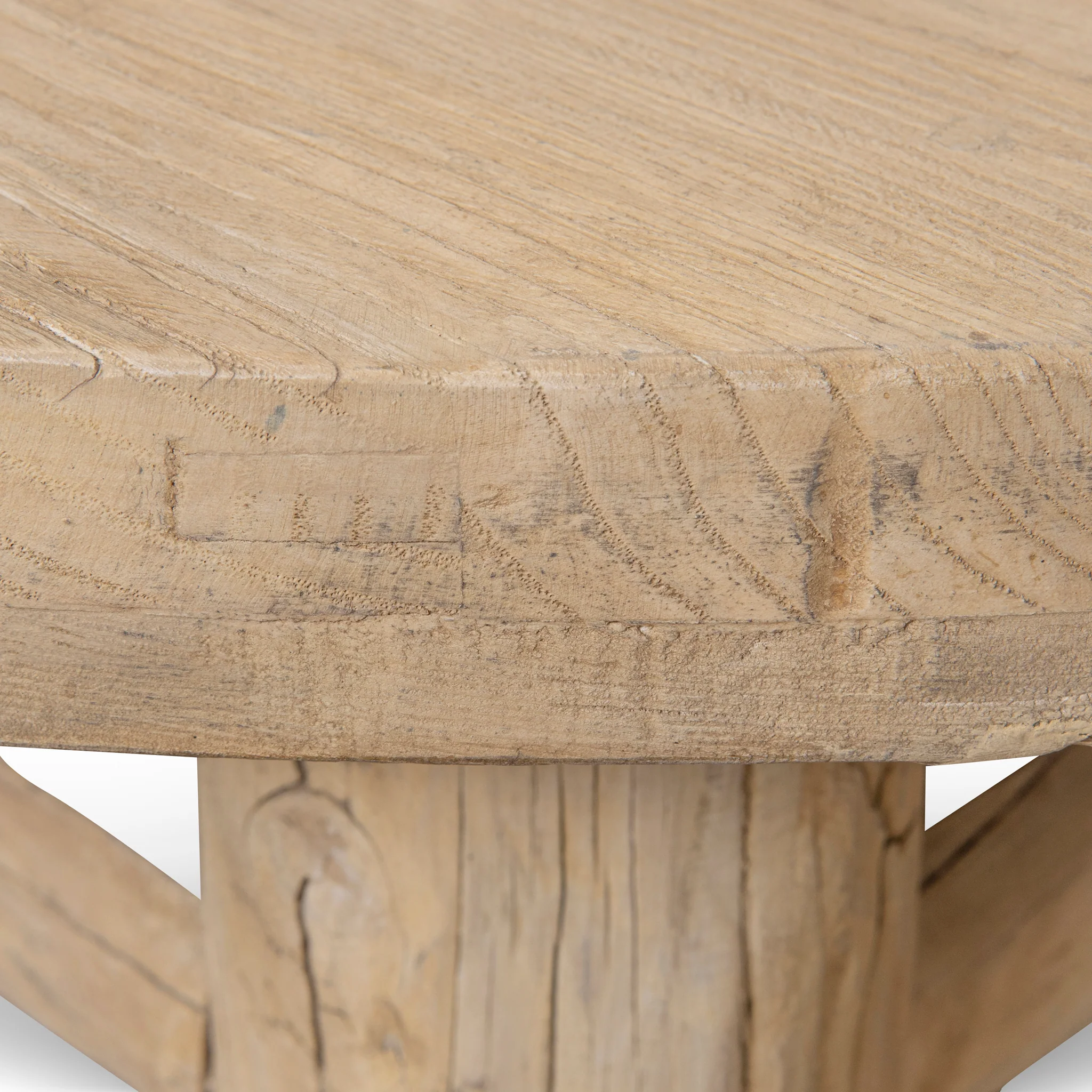 CCF8657-NA 100cm Elm Round Coffee Table - Natural - Image 7