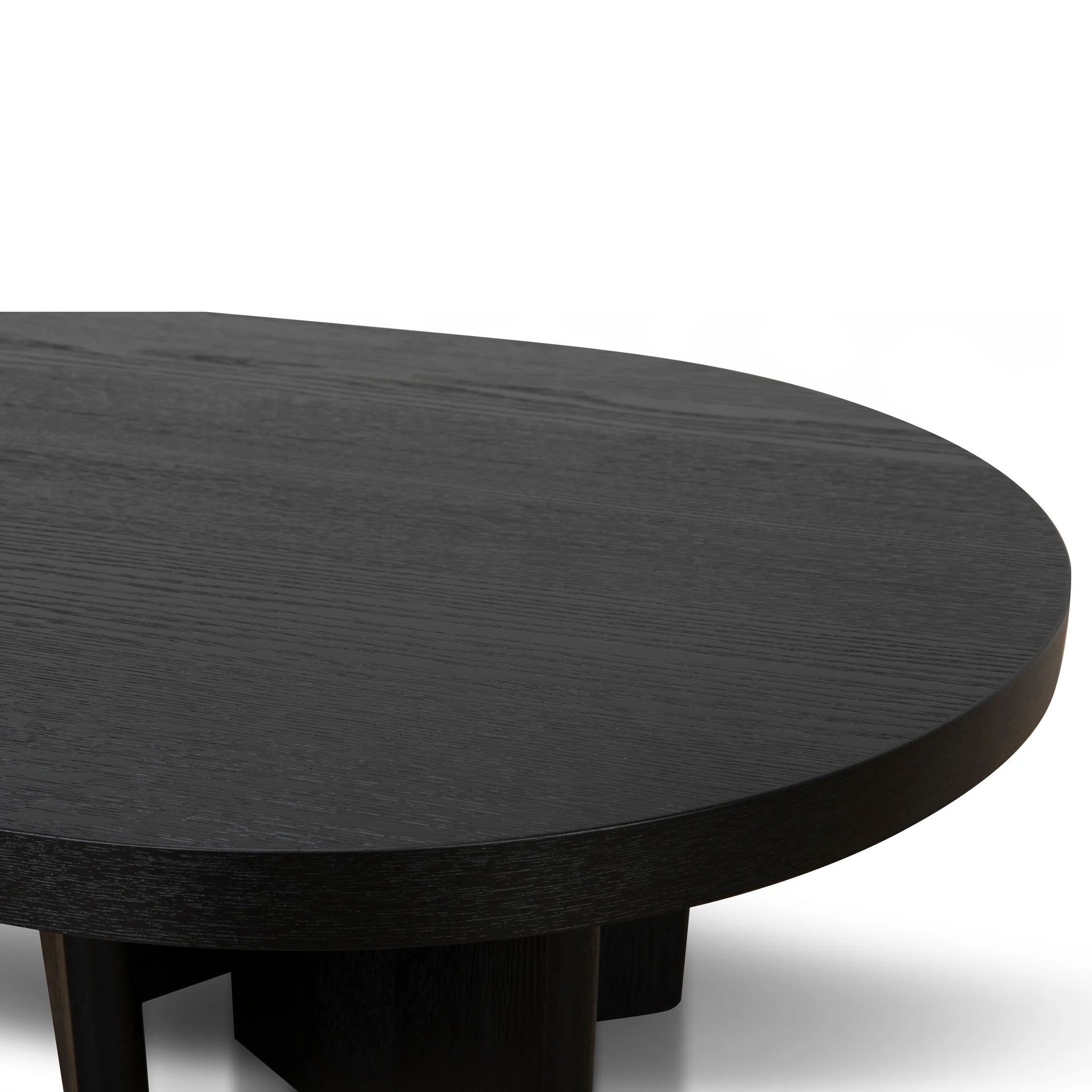 CCF8704-VA 1.3m Pill Shape Coffee Table - Textured Espresso Black - Image 5