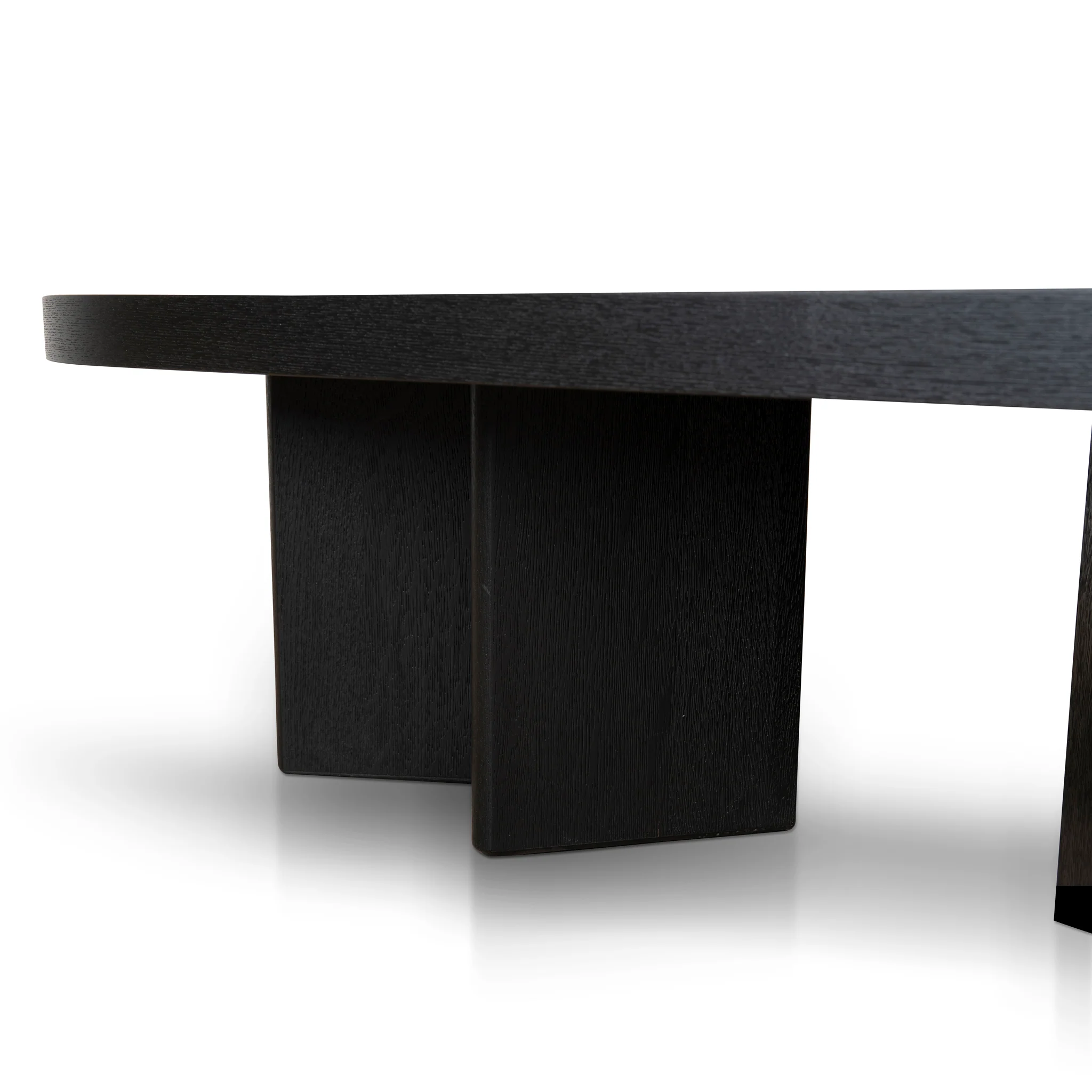 CCF8704-VA 1.3m Pill Shape Coffee Table - Textured Espresso Black - Image 9