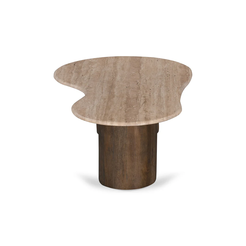 CCF8715-RB 1.2m Travertine Top Coffee Table - Walnut - Image 10
