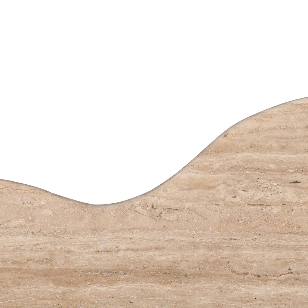 CCF8715-RB 1.2m Travertine Top Coffee Table - Walnut - Image 13