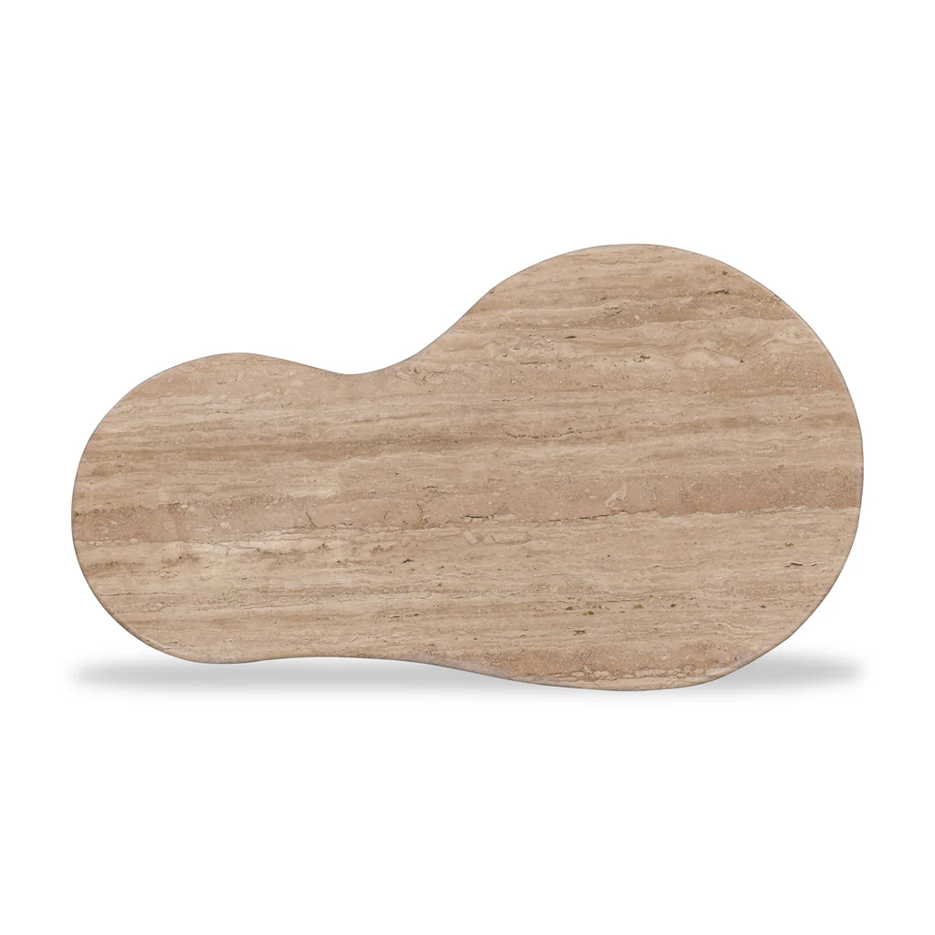 CCF8715-RB 1.2m Travertine Top Coffee Table - Walnut - Image 14