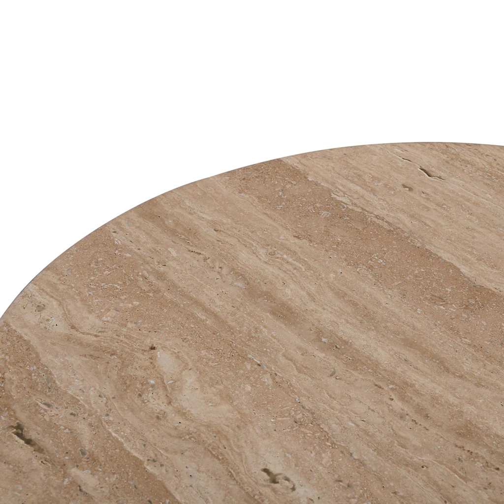 CCF8715-RB 1.2m Travertine Top Coffee Table - Walnut - Image 15