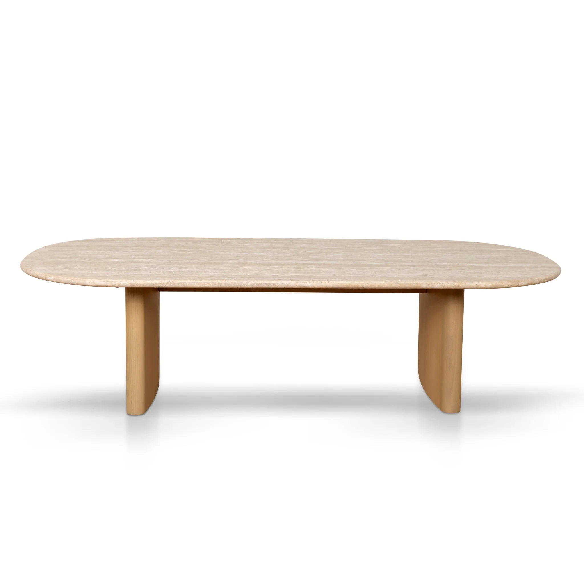 CCF8739-KK 1.5m Travertine Top Coffee Table - Creme Ash - Image 2