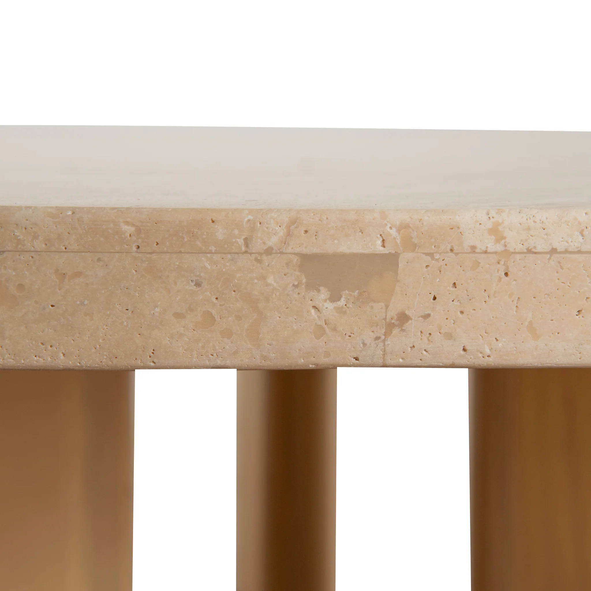 CCF8743-KK Travertine Top Round Nested Table - Creme Ash - Image 13