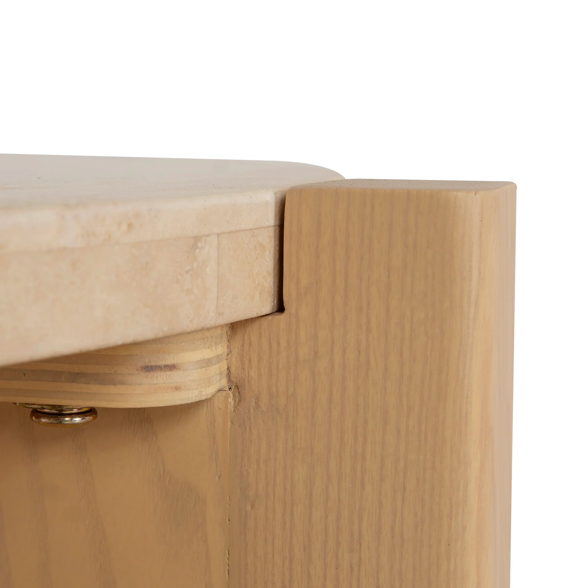 CCF8743-KK Travertine Top Round Nested Table - Creme Ash - Image 17