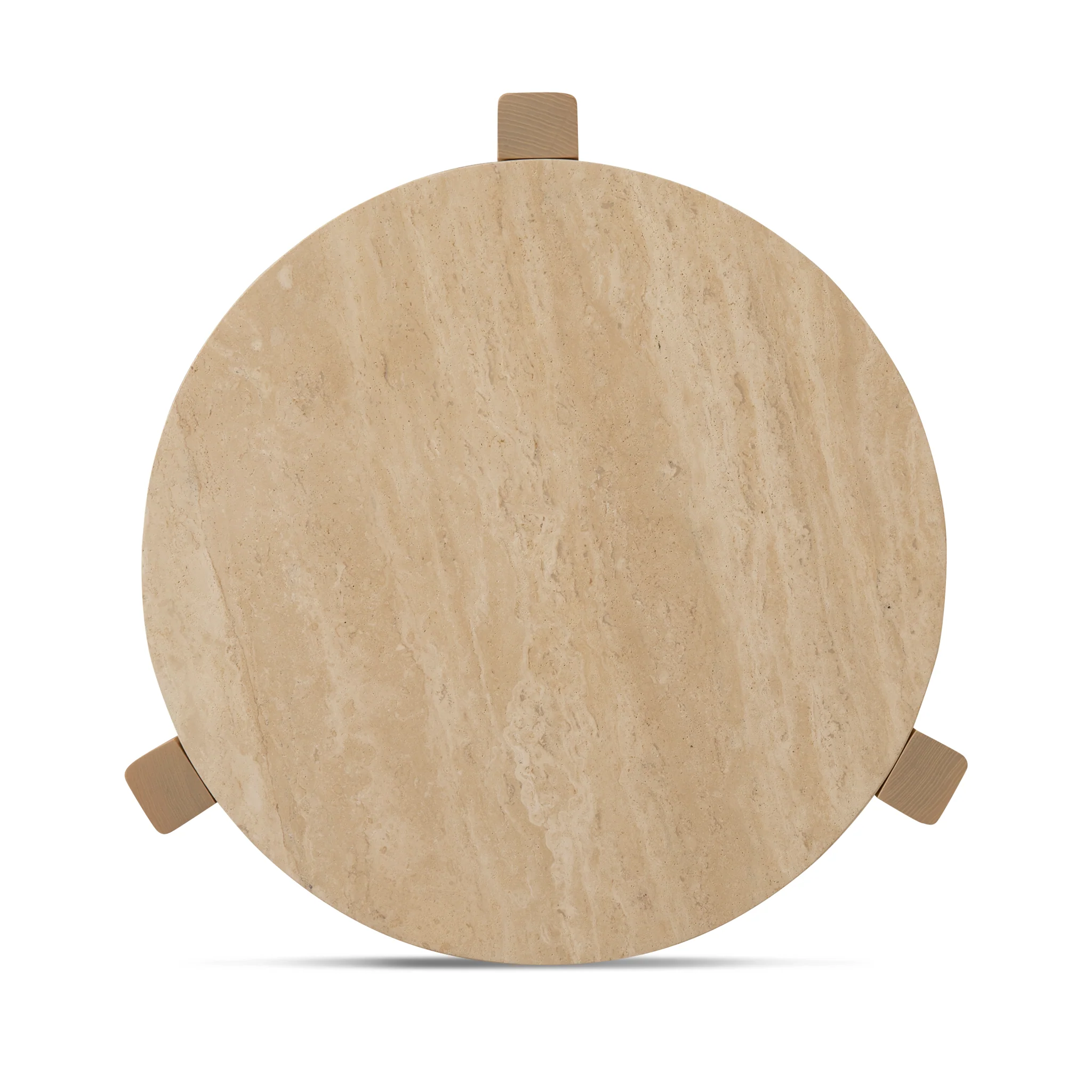 CCF8743-KK Travertine Top Round Nested Table - Creme Ash - Image 8