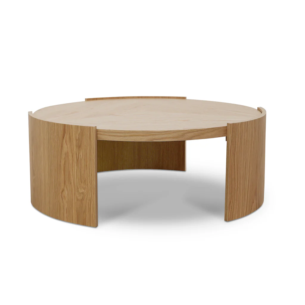 CCF8786-CN 100cm Wooden Round Coffee Table - Natural - Image 2