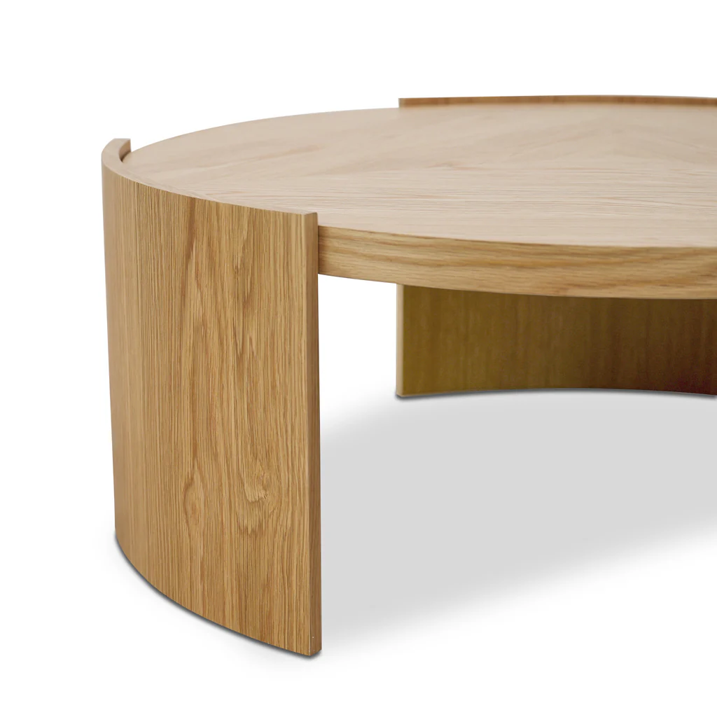 CCF8786-CN 100cm Wooden Round Coffee Table - Natural - Image 4