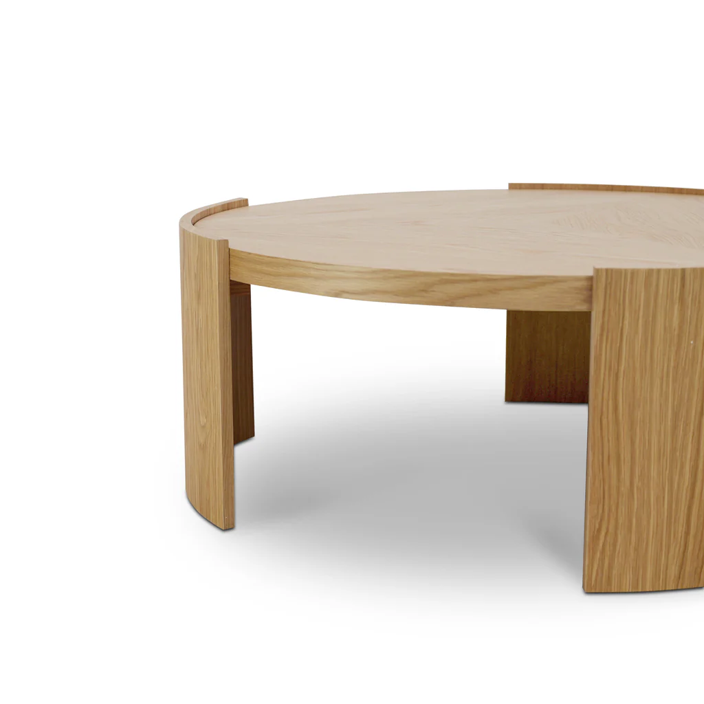 CCF8786-CN 100cm Wooden Round Coffee Table - Natural - Image 5