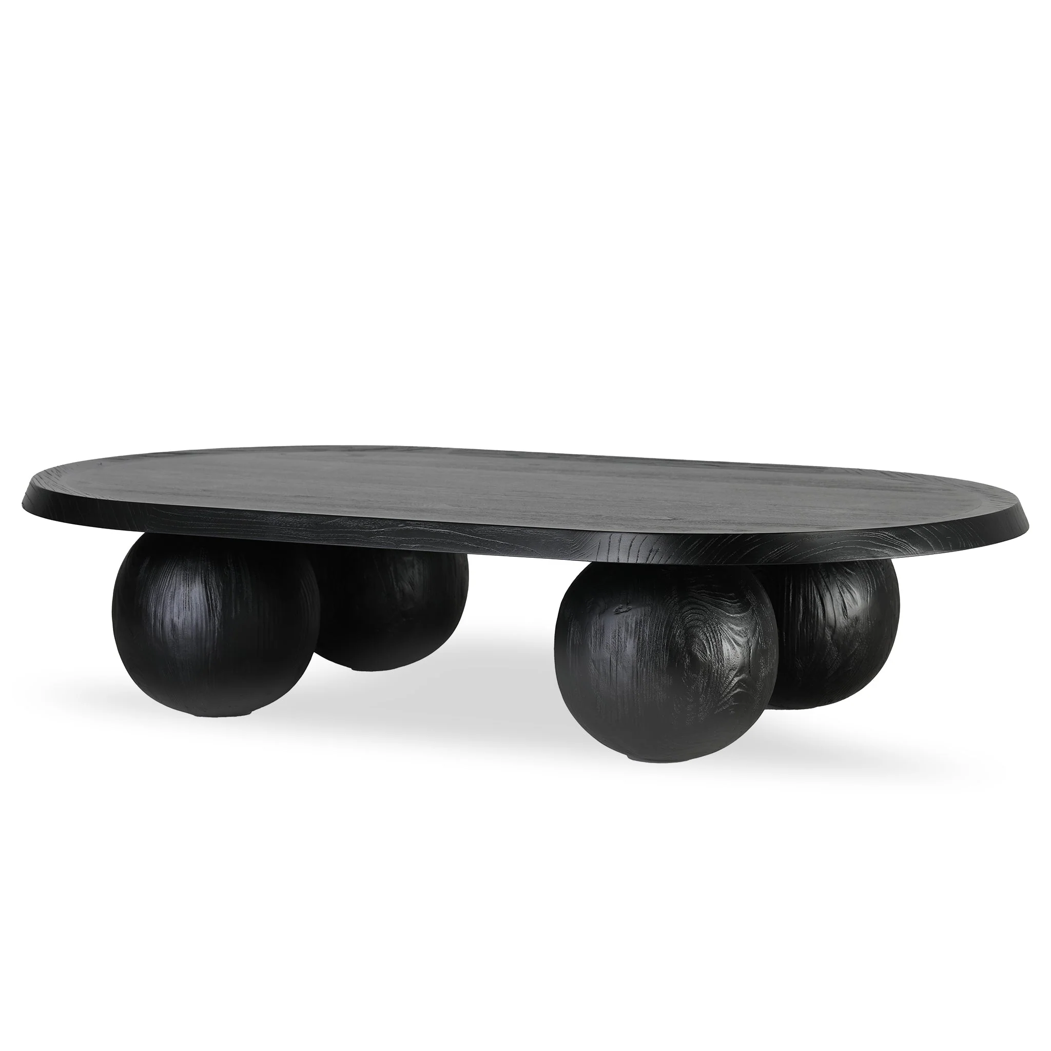 CCF8891-NI 1.4m Elm Oval Coffee Table - Full Black - Image 2