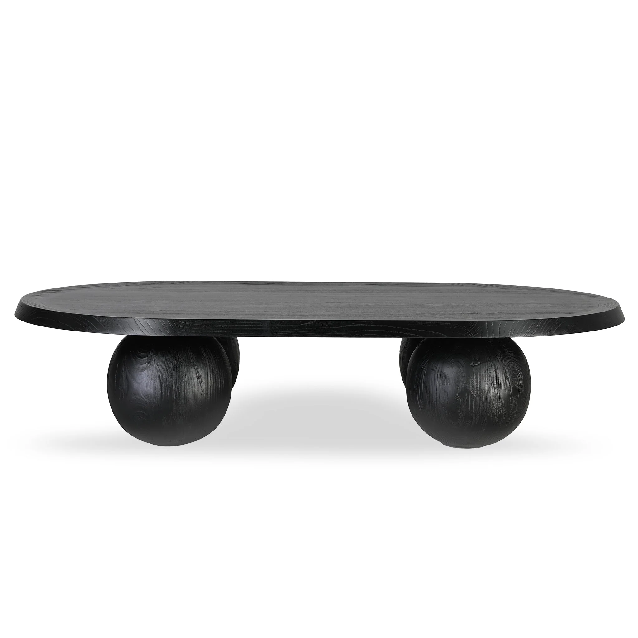 CCF8891-NI 1.4m Elm Oval Coffee Table - Full Black - Image 4