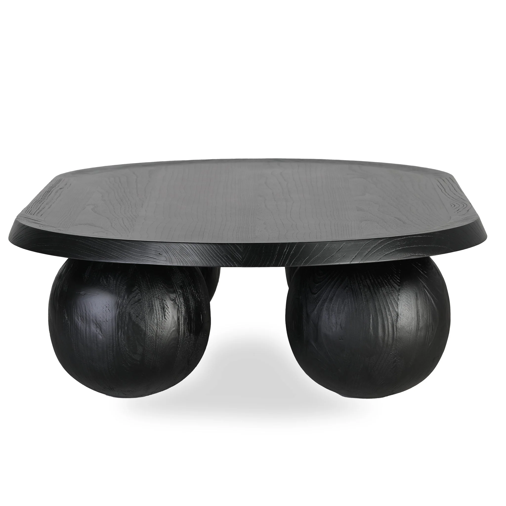CCF8891-NI 1.4m Elm Oval Coffee Table - Full Black - Image 5