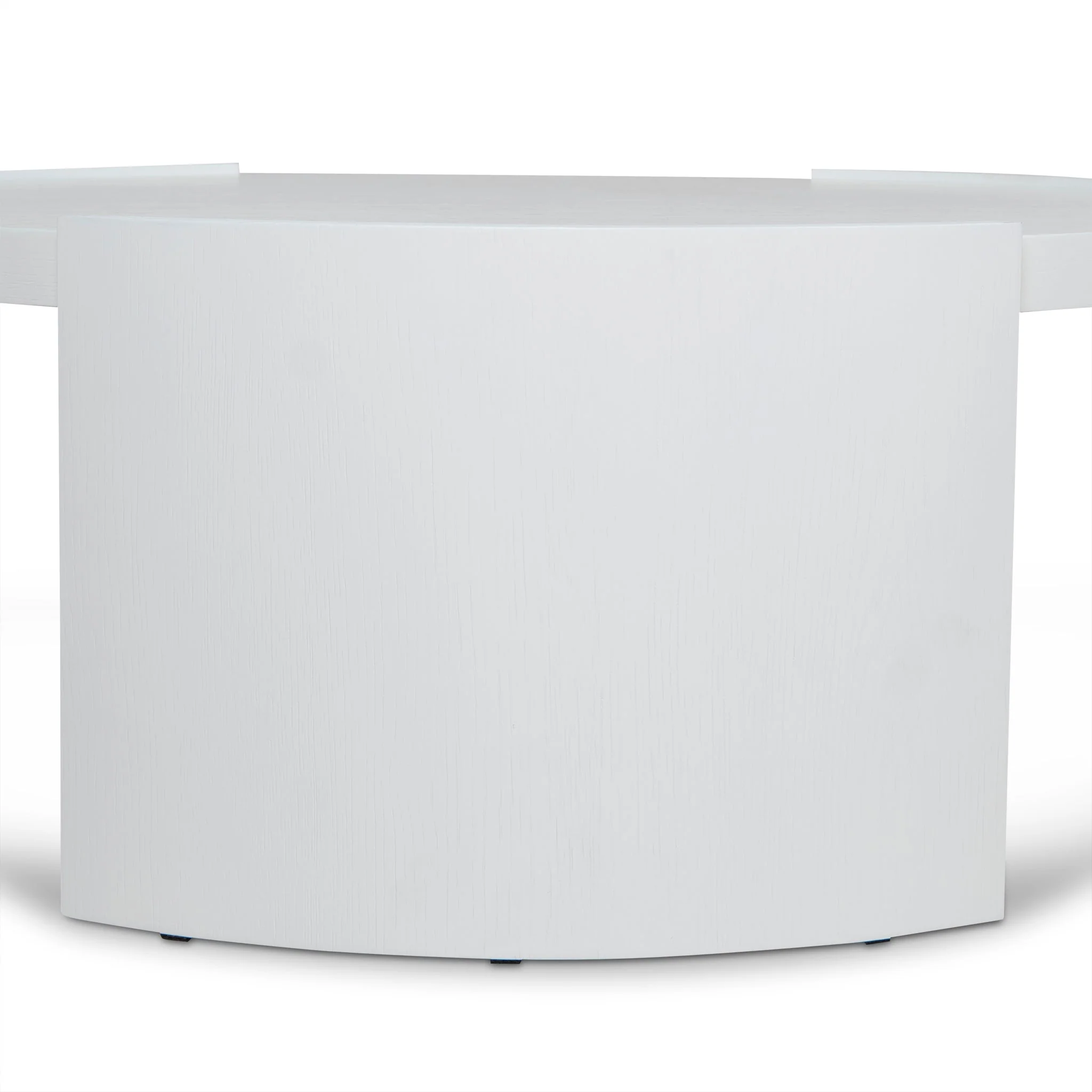 CCF8975-CN 100cm Wooden Round Coffee Table - White - Image 3