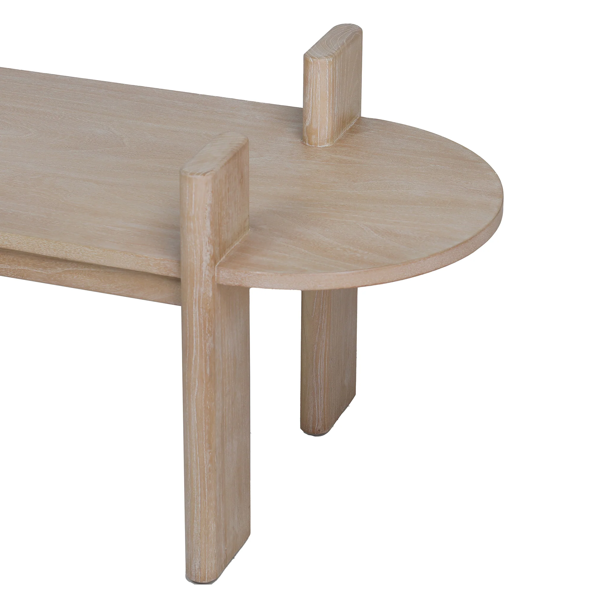 CDB10114-NI 1.6m Light Natural Elm Bench - Natural Linen - Image 5