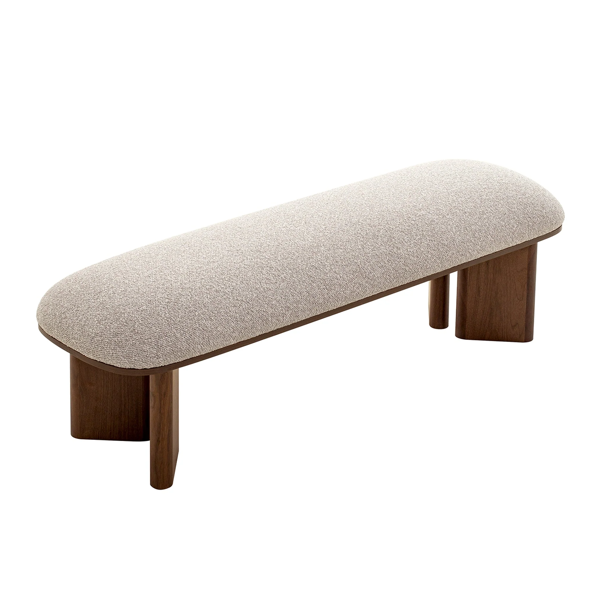 CDB10240-IG Walnut Bench - Clay Grey - Image 2