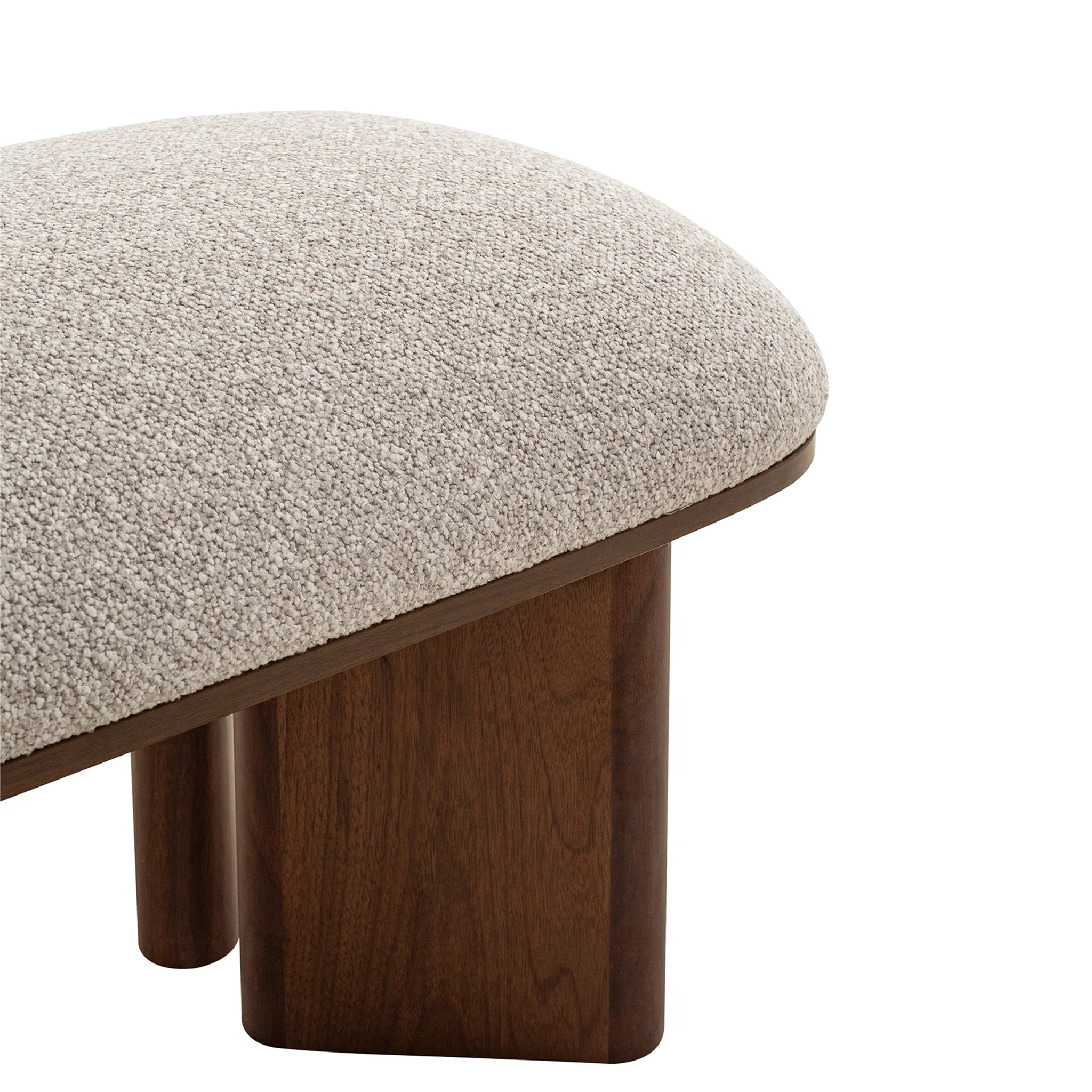 CDB10240-IG Walnut Bench - Clay Grey - Image 7