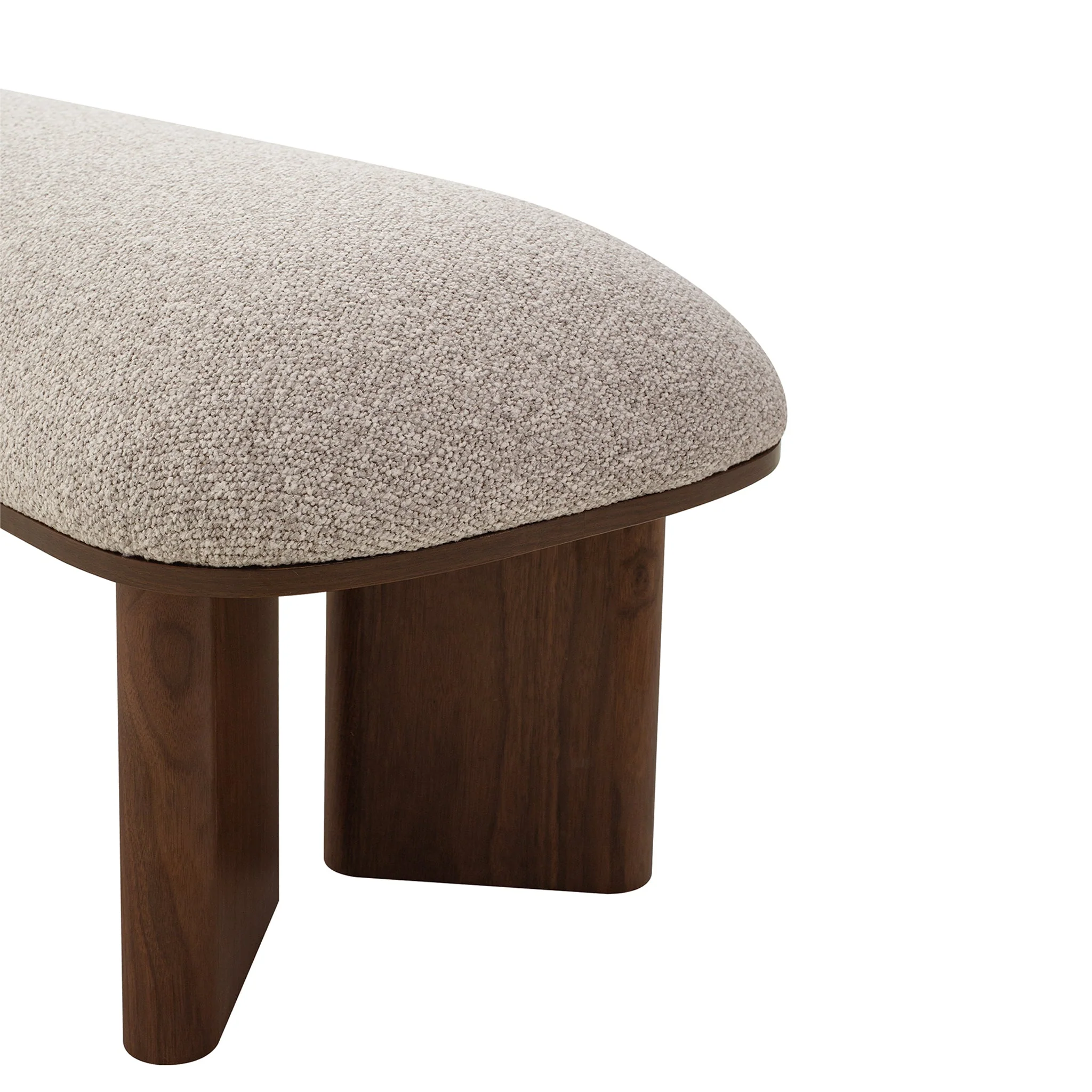 CDB10240-IG Walnut Bench - Clay Grey - Image 8