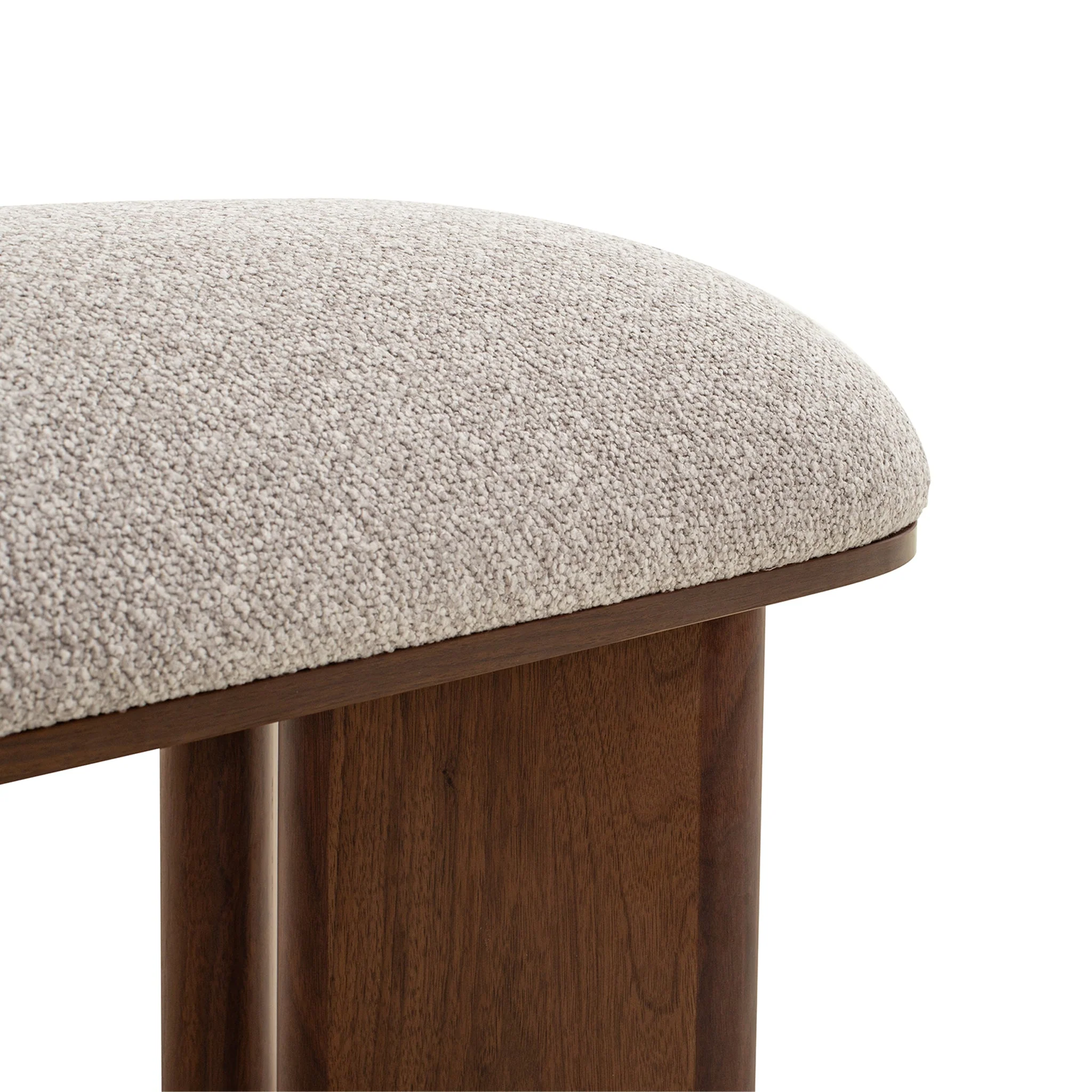 CDB10240-IG Walnut Bench - Clay Grey - Image 9