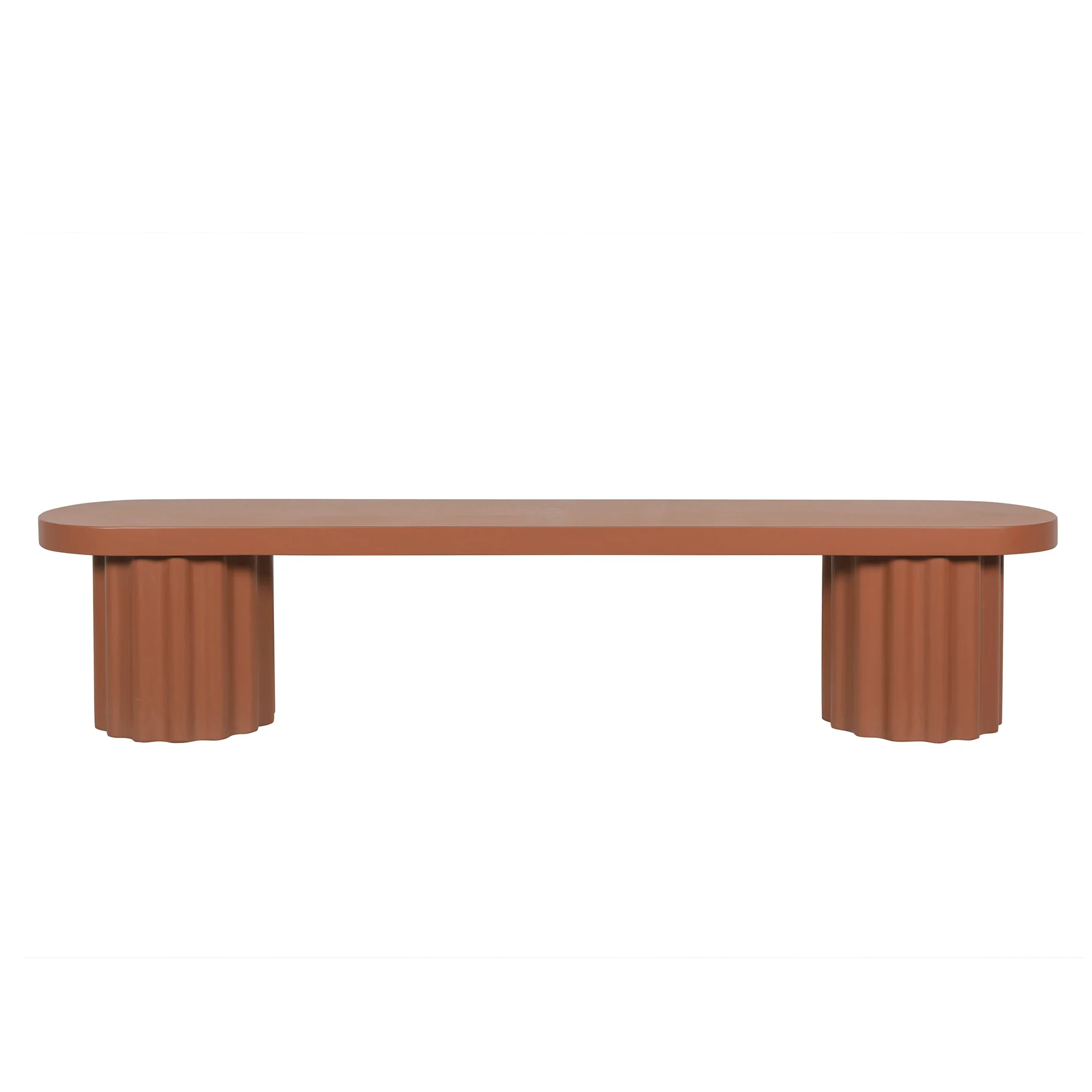 CDB12290-CO 2.1m Concrete Bench - Terracotta - Image 4