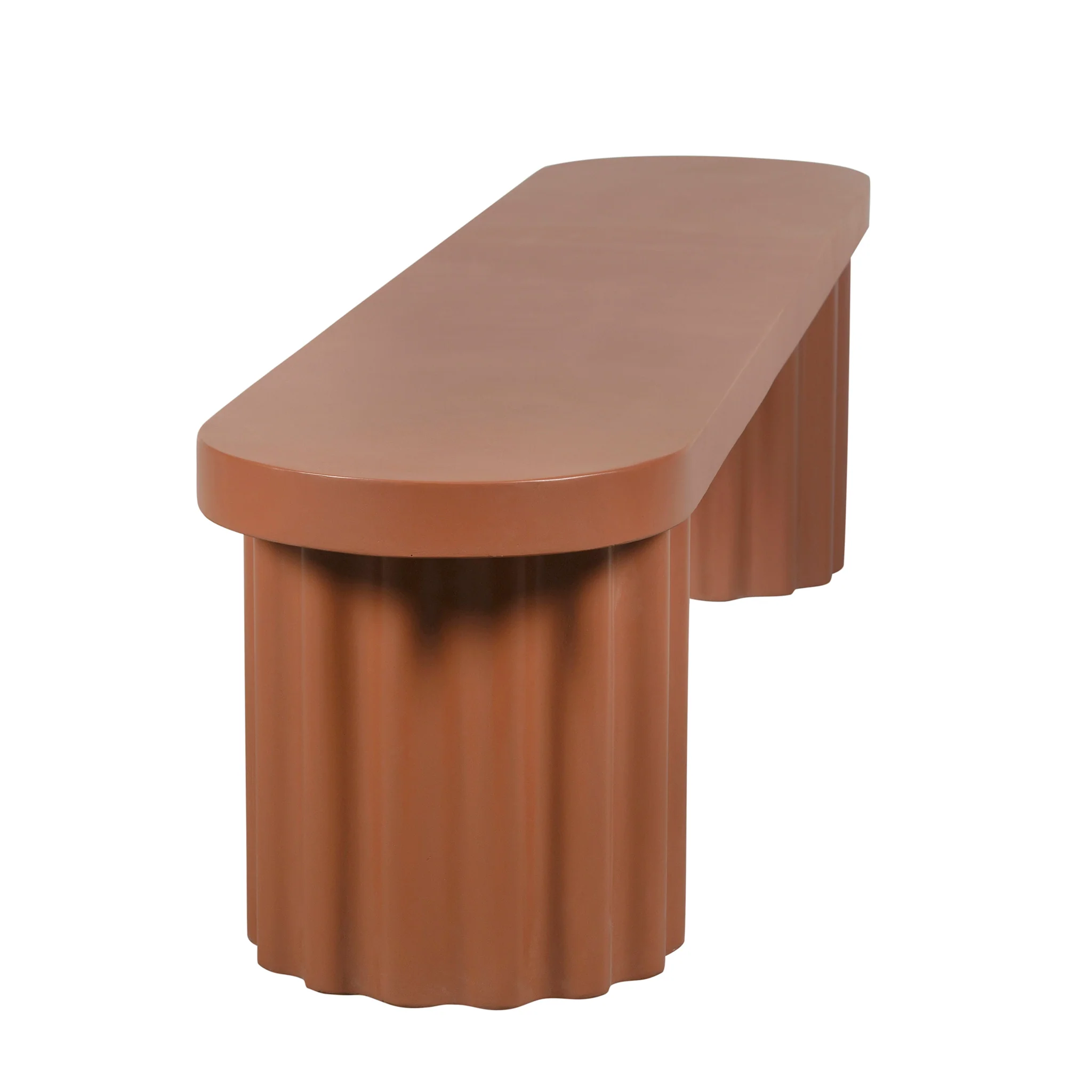 CDB12290-CO 2.1m Concrete Bench - Terracotta - Image 5