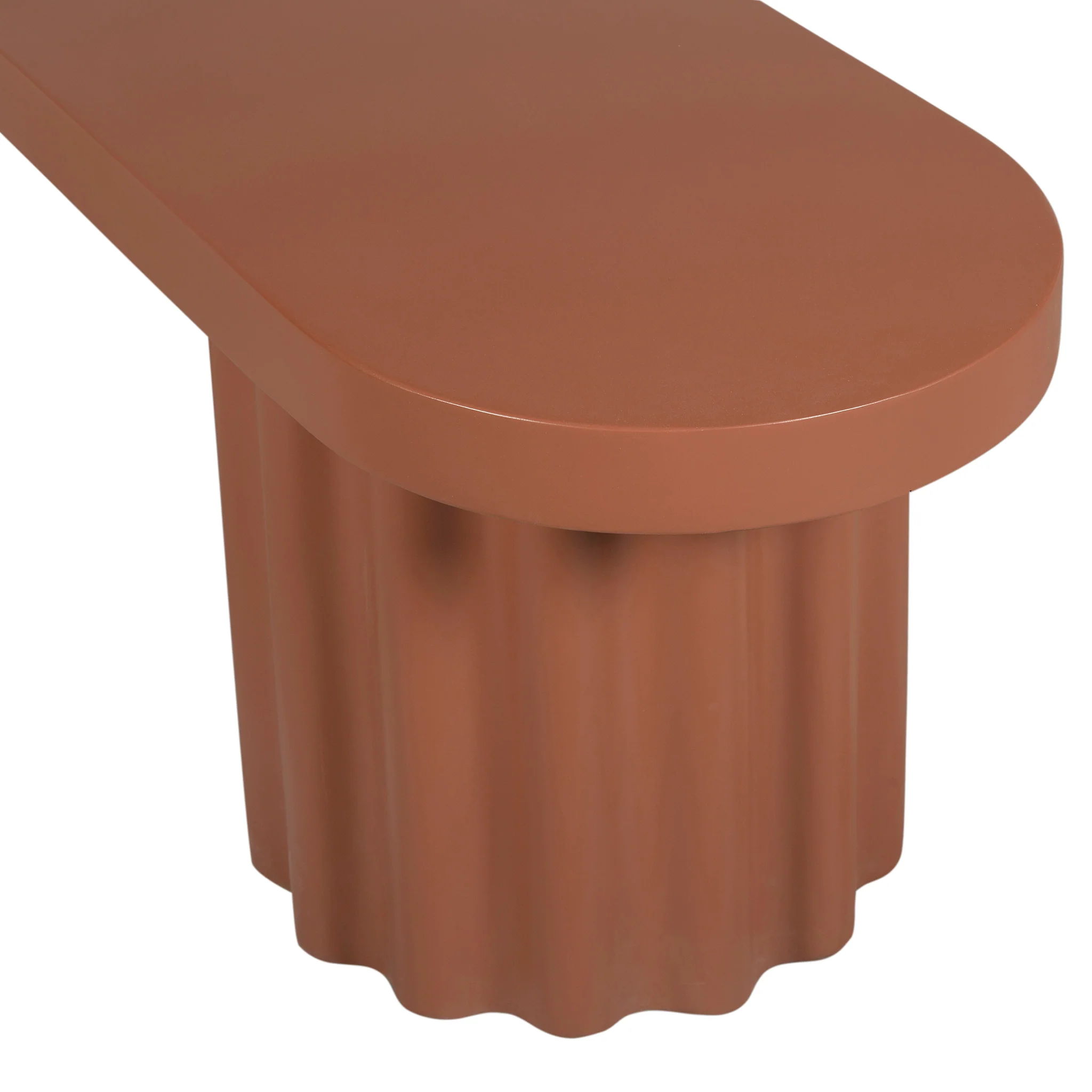 CDB12290-CO 2.1m Concrete Bench - Terracotta - Image 7