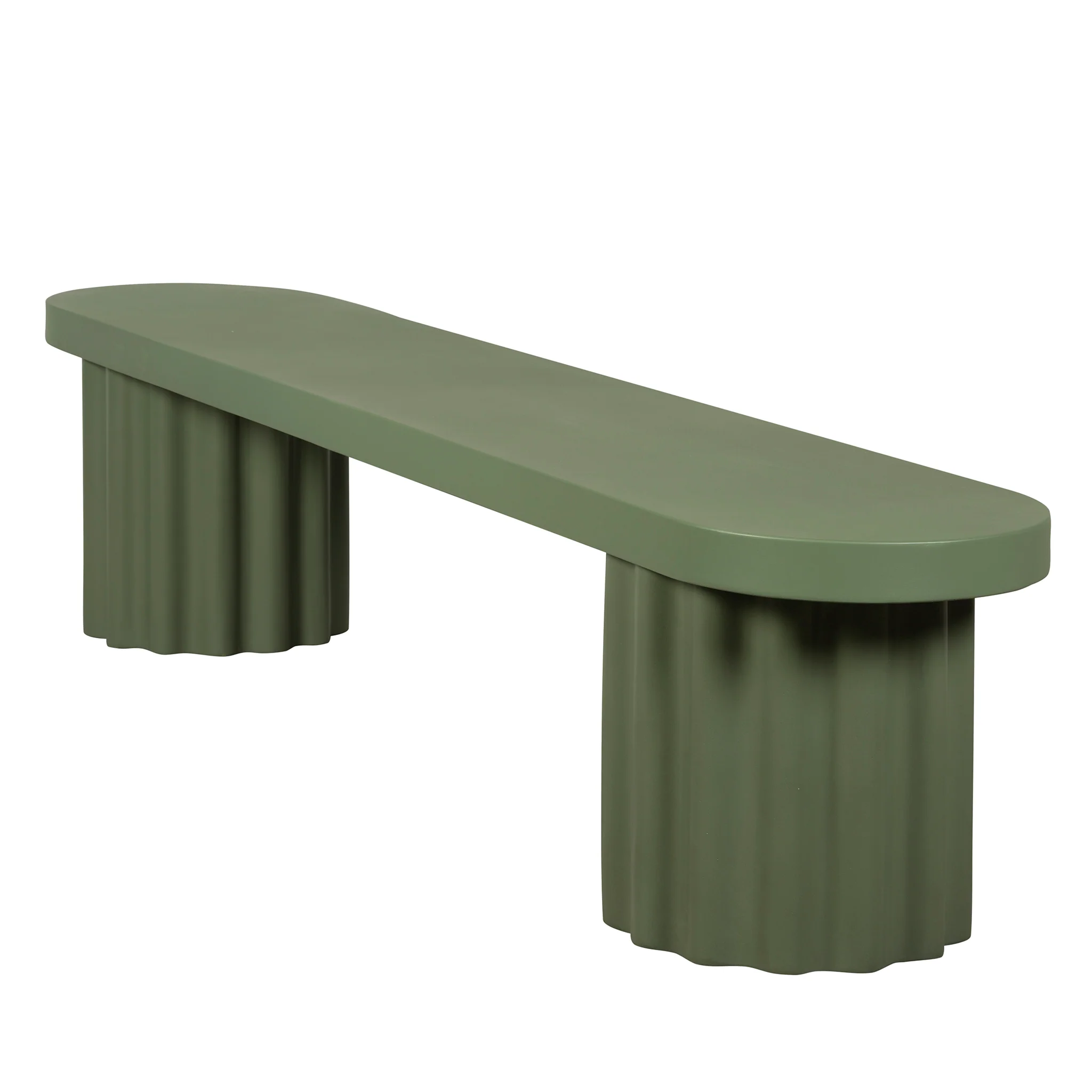 CDB12294-CO 2.1m Concrete Bench - Green - Image 3