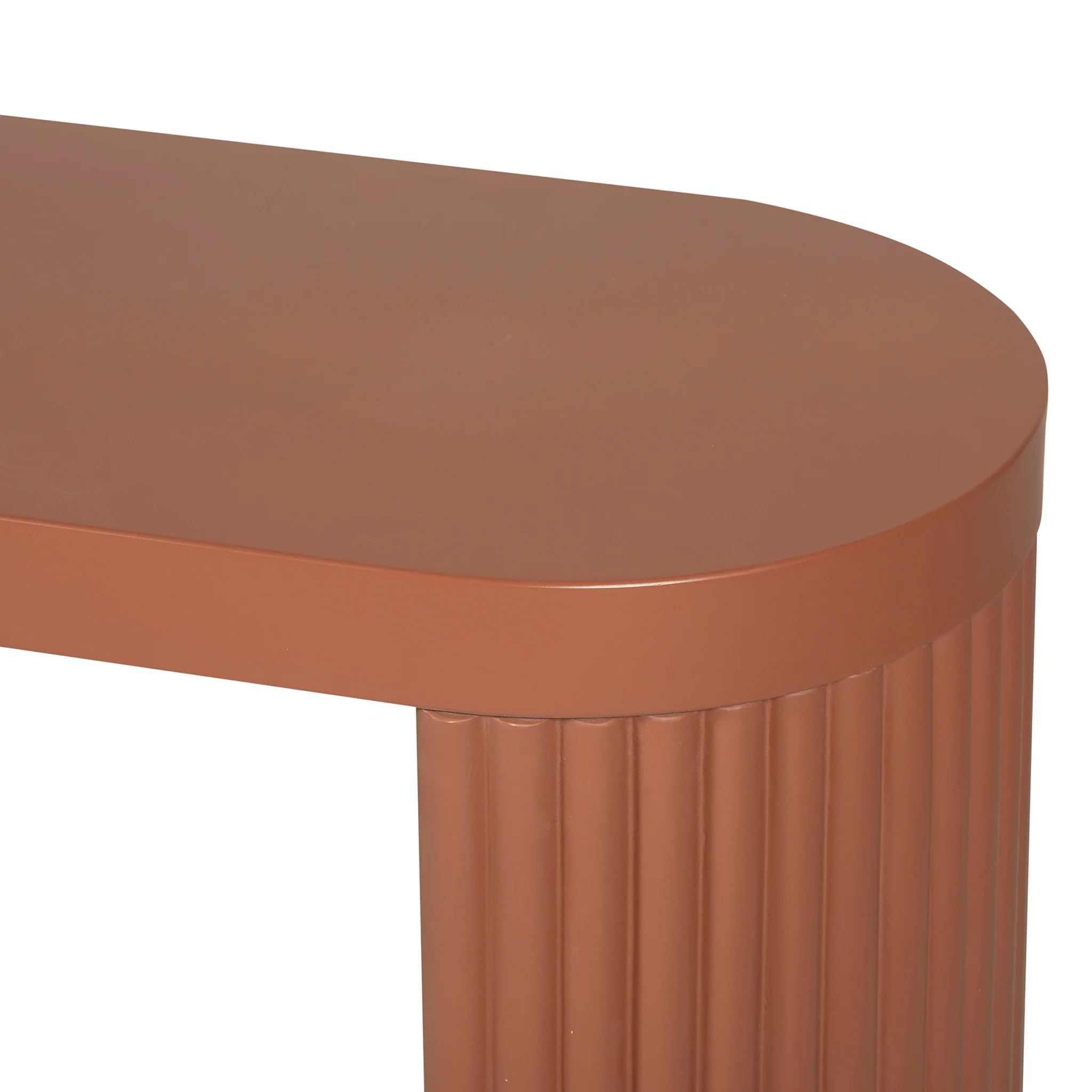 CDB12298-CO 2m Concrete Bench - Terracotta - Image 3