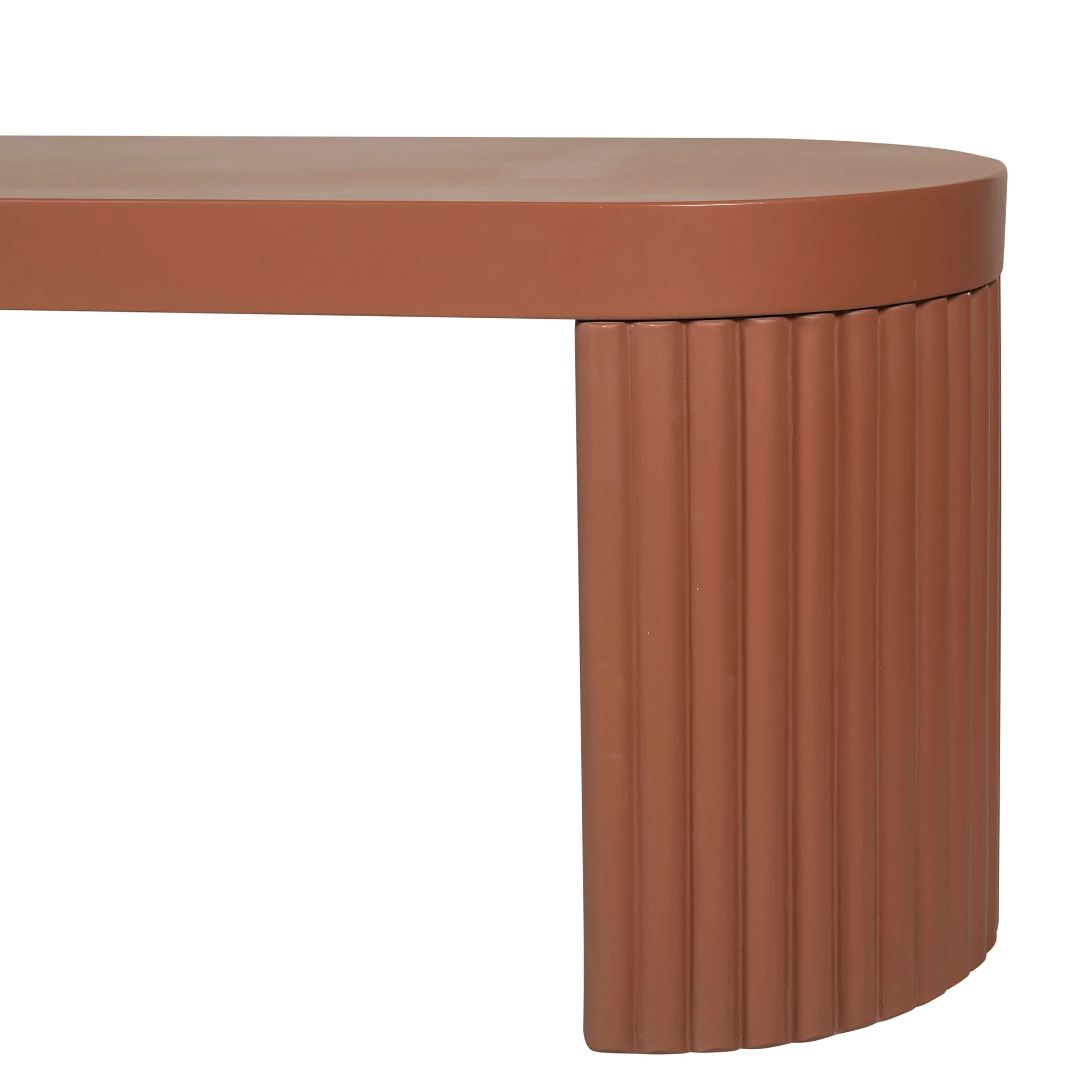 CDB12298-CO 2m Concrete Bench - Terracotta - Image 4