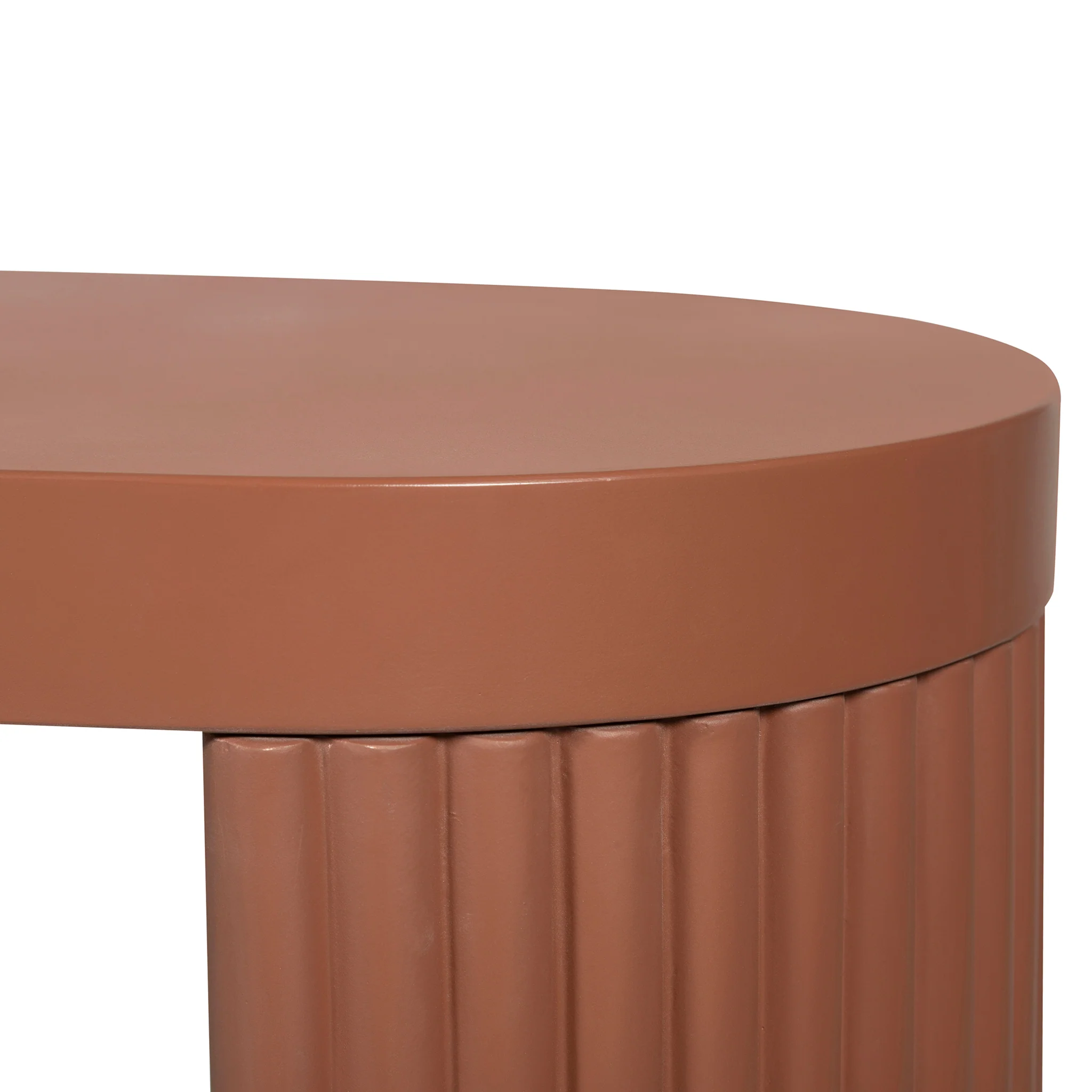 CDB12298-CO 2m Concrete Bench - Terracotta - Image 5