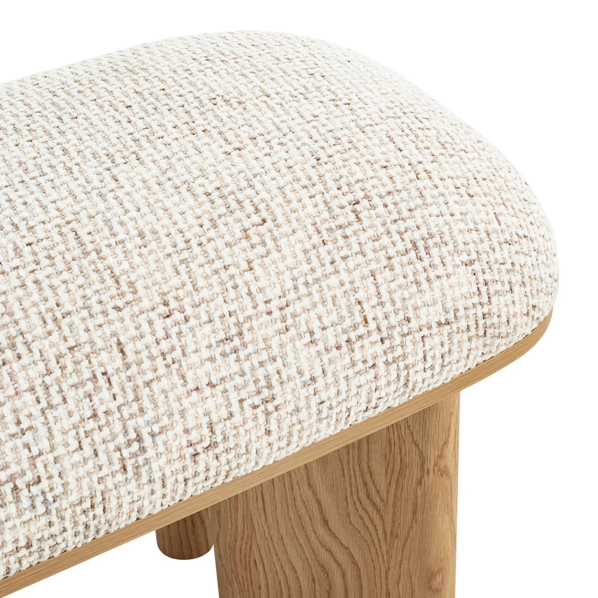 CDB12566-IG 1.5m Natural Bench - Plush Beige - Image 5
