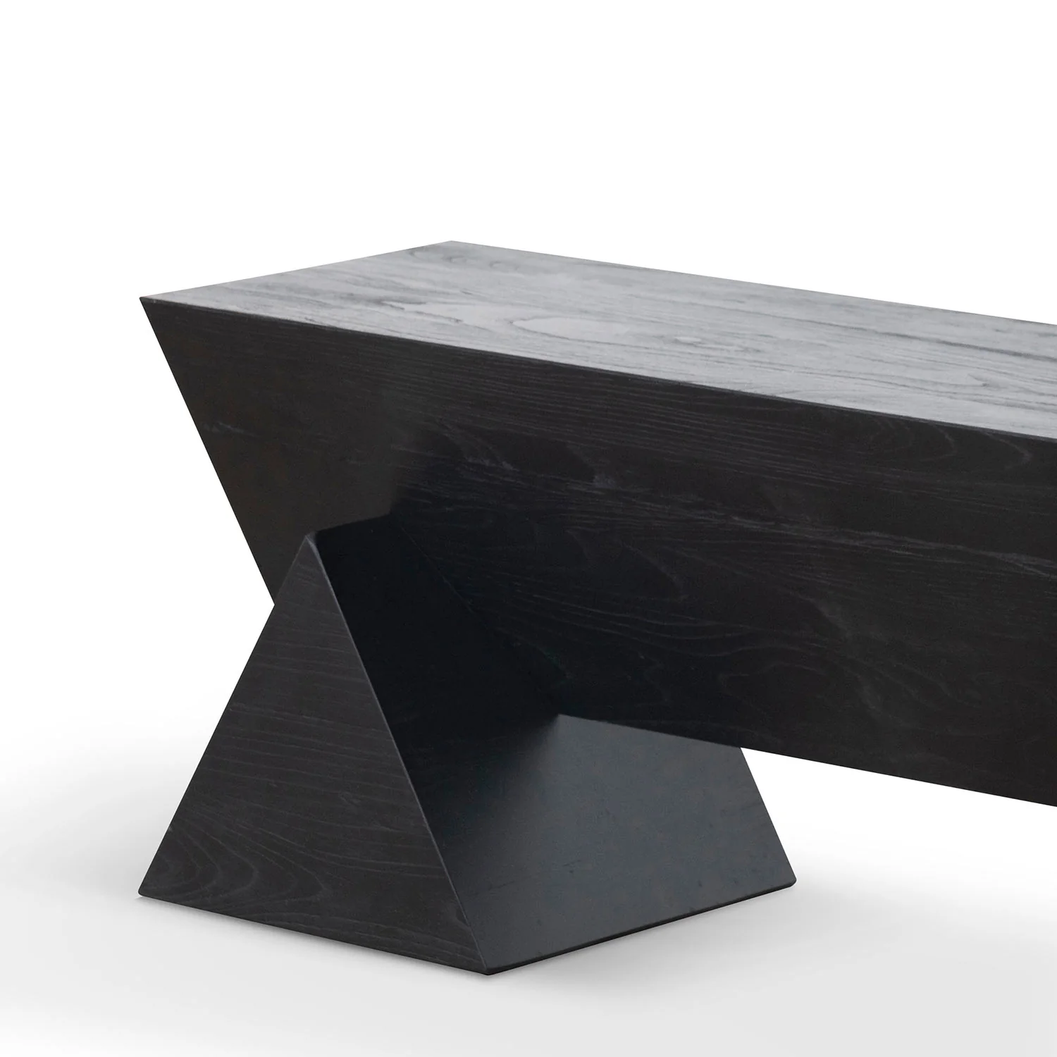 CDB6691-NI 1.9m Elm Bench - Full Black - Image 4