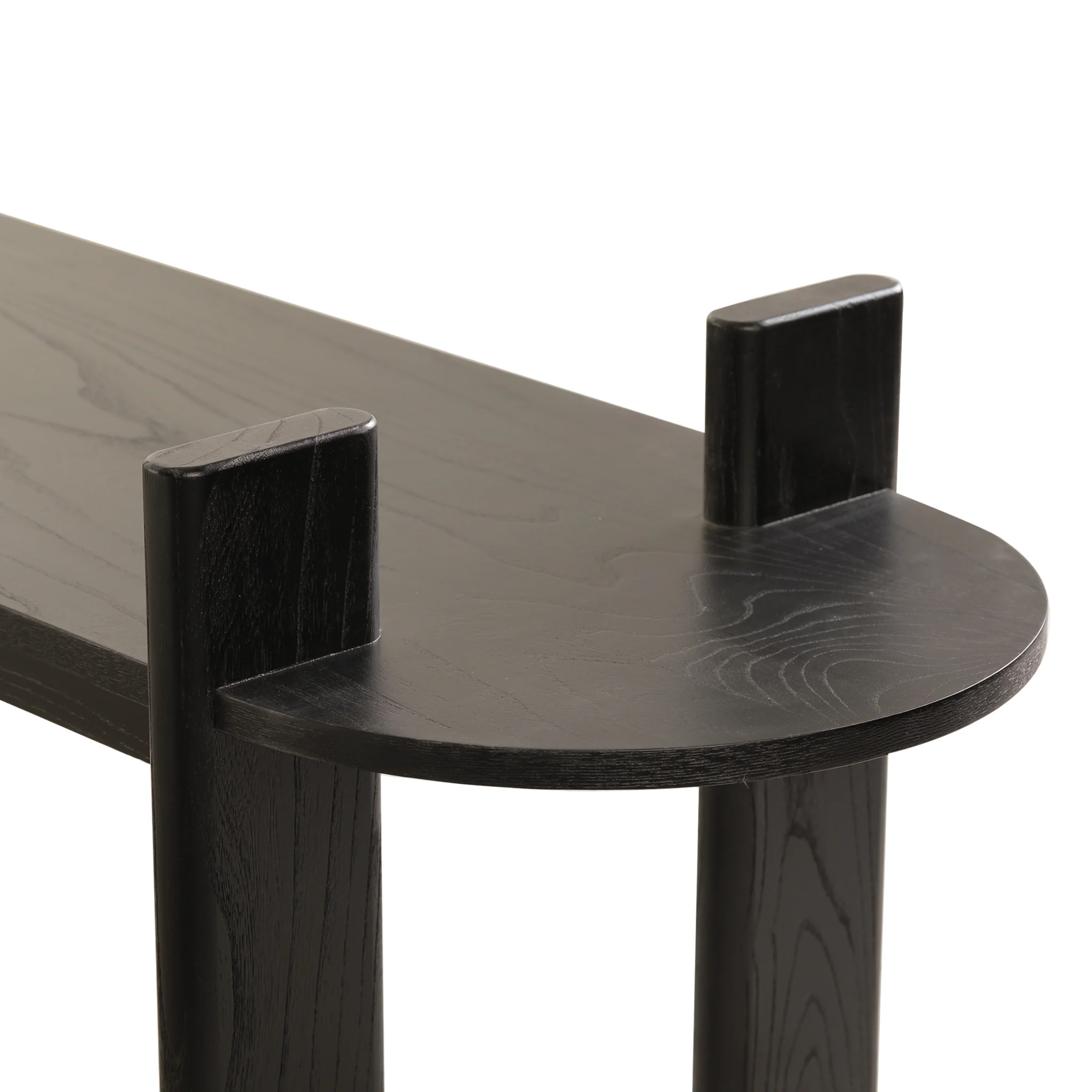 CDB8664-NI 1.6m Black Elm Bench - Natural Linen - Image 7
