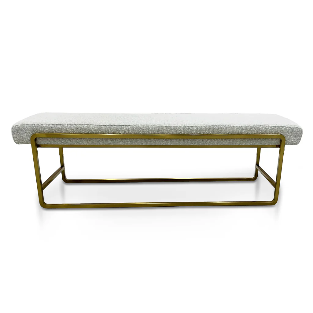 CDB8946-BS 1.52m Bench - Pearl Grey Boucle - Image 3