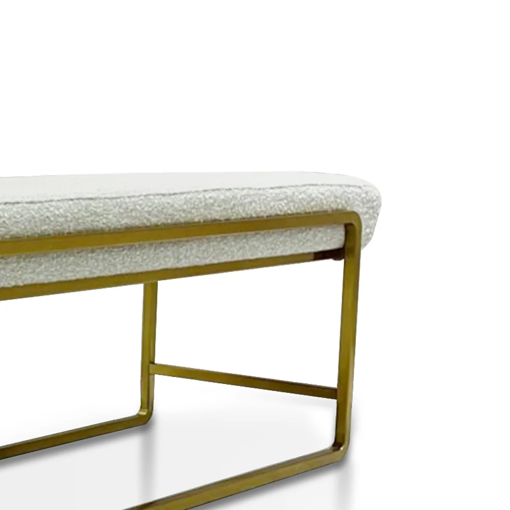 CDB8946-BS 1.52m Bench - Pearl Grey Boucle - Image 4