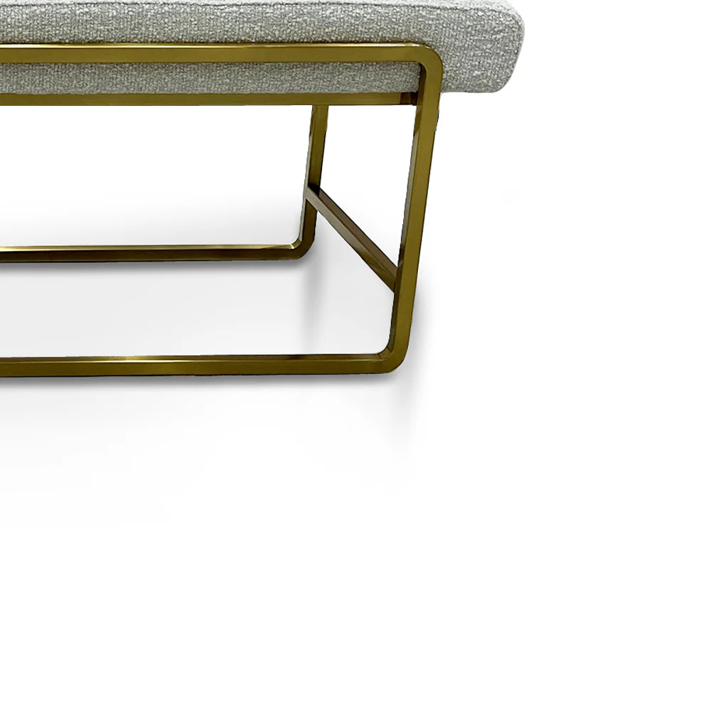 CDB8946-BS 1.52m Bench - Pearl Grey Boucle - Image 5