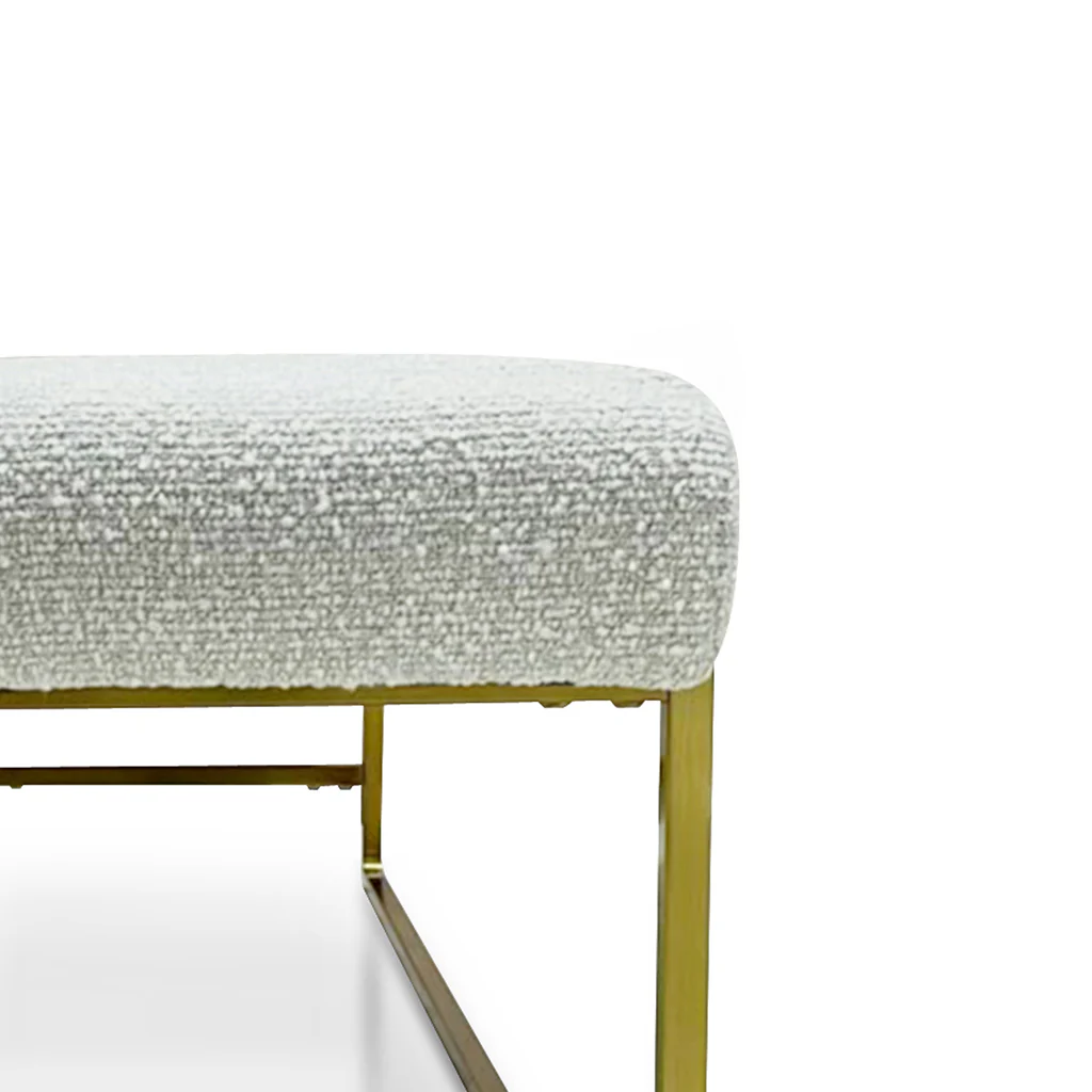 CDB8946-BS 1.52m Bench - Pearl Grey Boucle - Image 7
