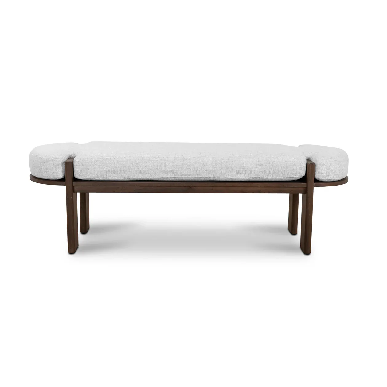 CDB8959-NI 1.6m Walnut Elm Bench - Natural Linen - Image 2