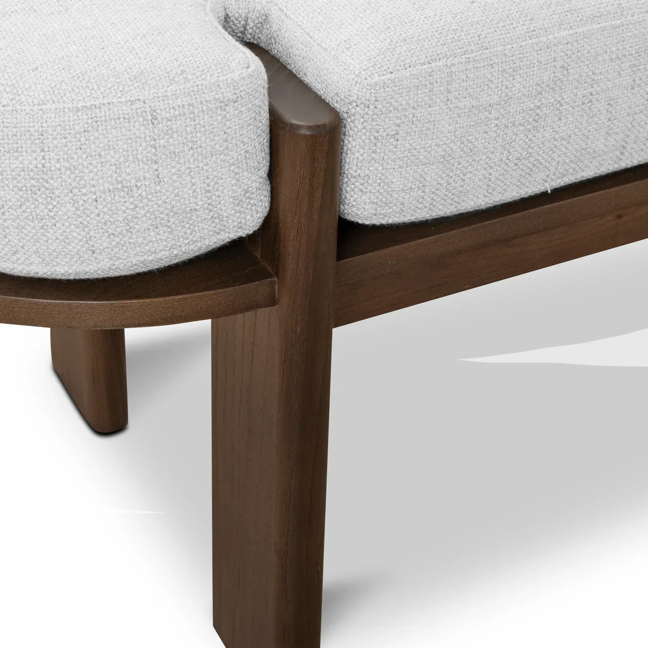 CDB8959-NI 1.6m Walnut Elm Bench - Natural Linen - Image 4