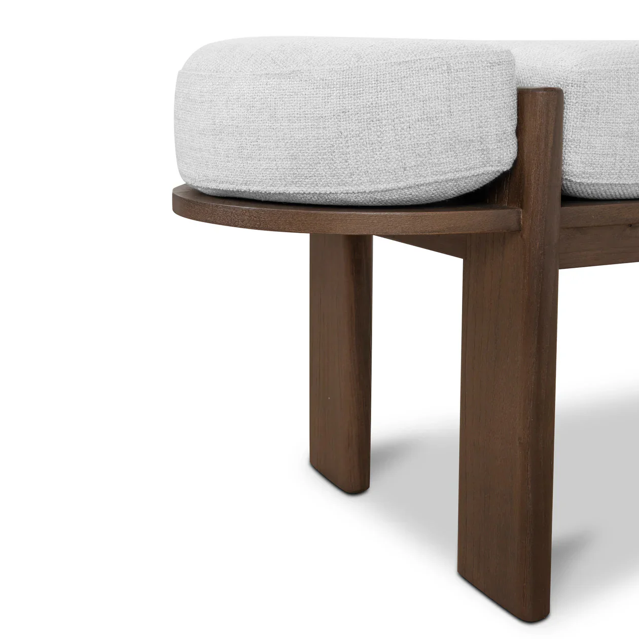 CDB8959-NI 1.6m Walnut Elm Bench - Natural Linen - Image 5