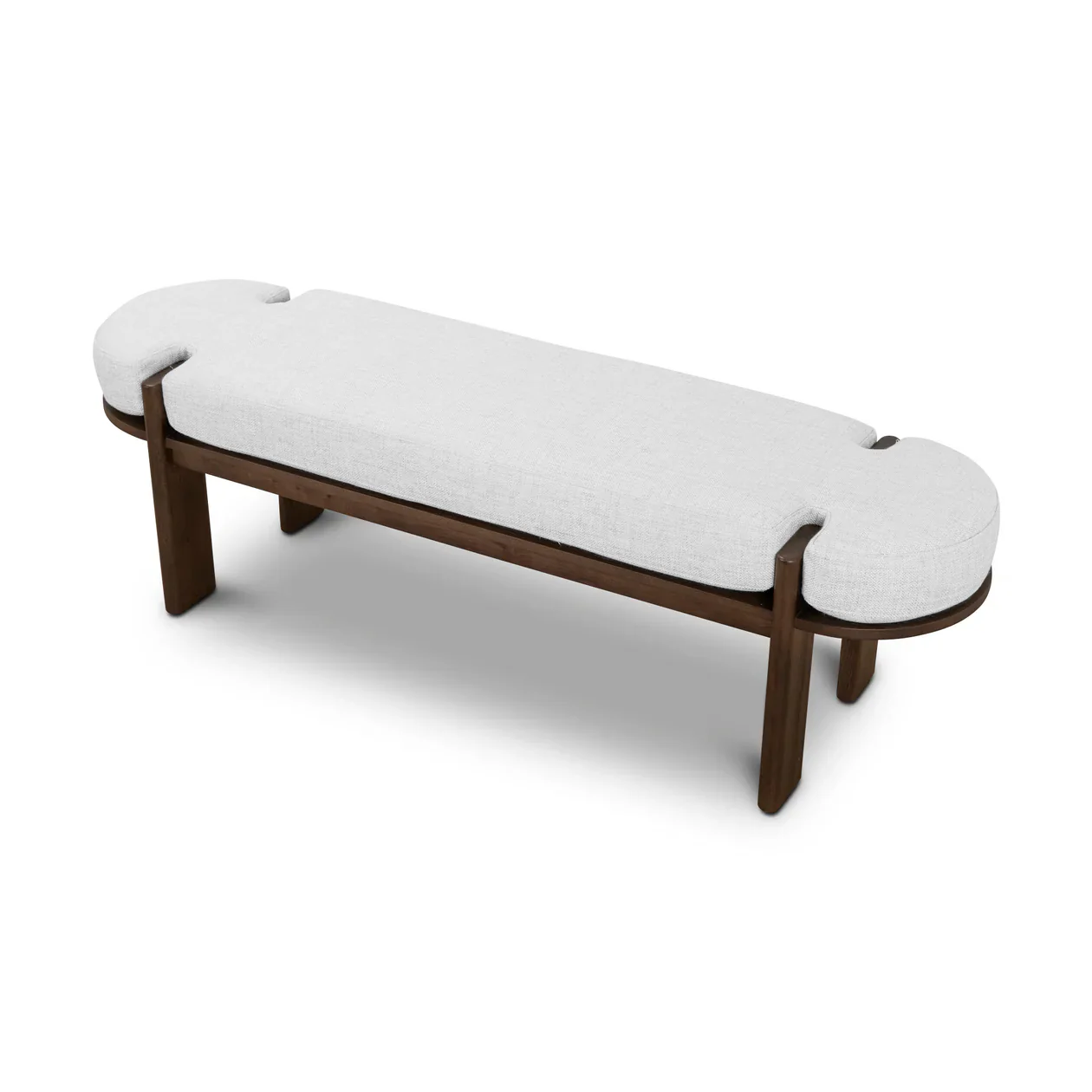 CDB8959-NI 1.6m Walnut Elm Bench - Natural Linen - Image 9
