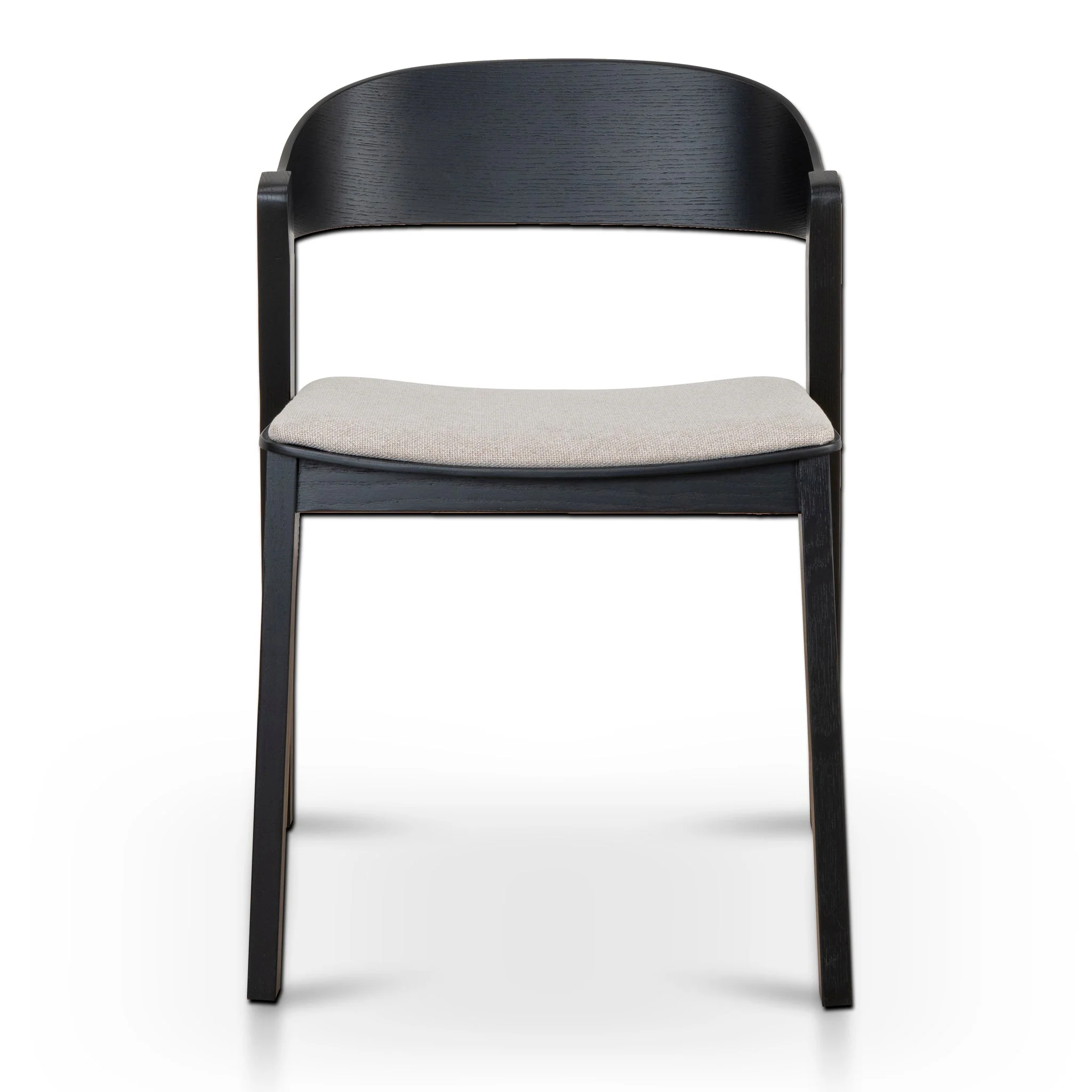 CDC10054-SDx2 Black Dining Chair - Grey Seat (Set of 2) - Image 3